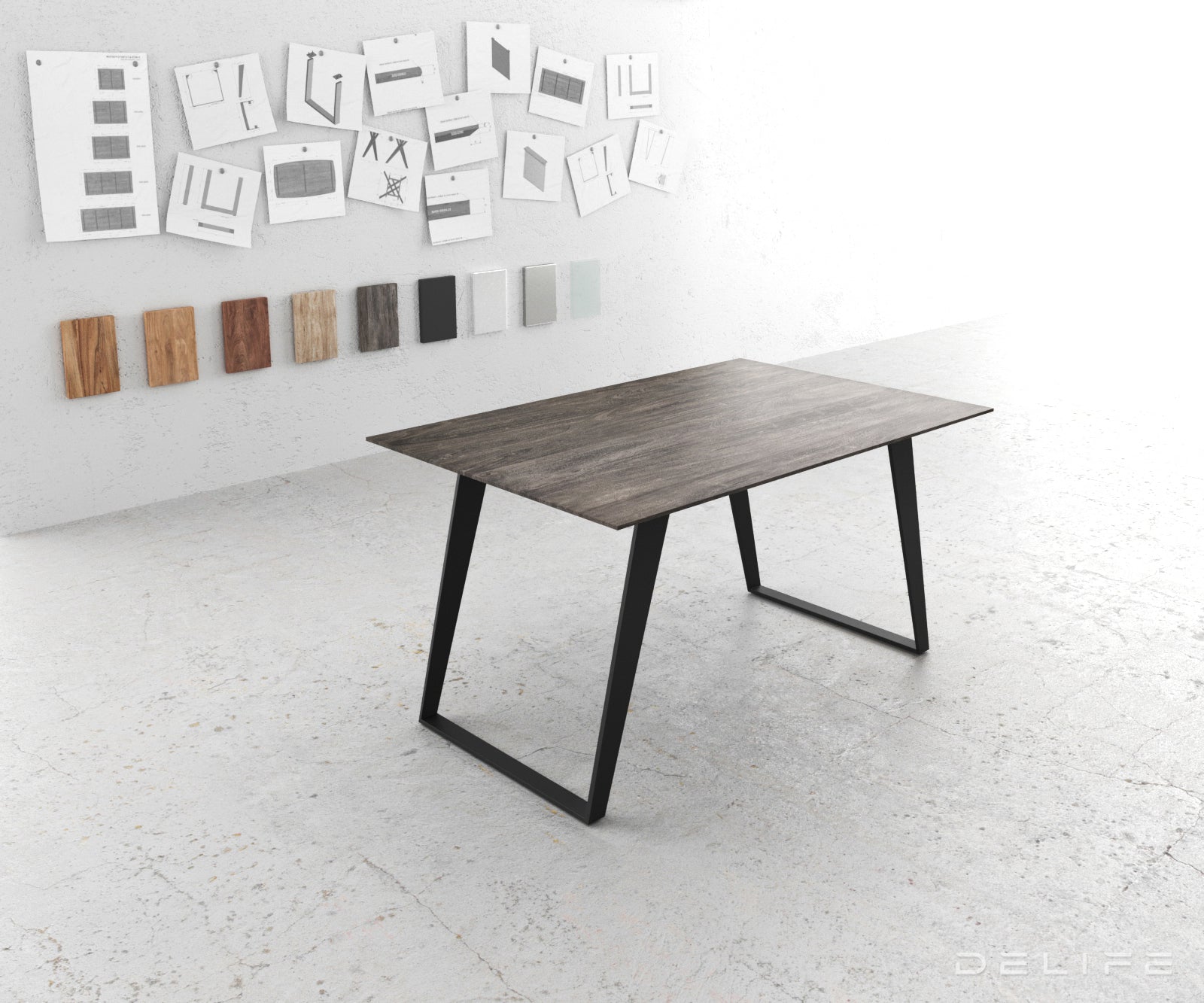 Blagovaonski stol Edge 2, Materijal: Bagrem