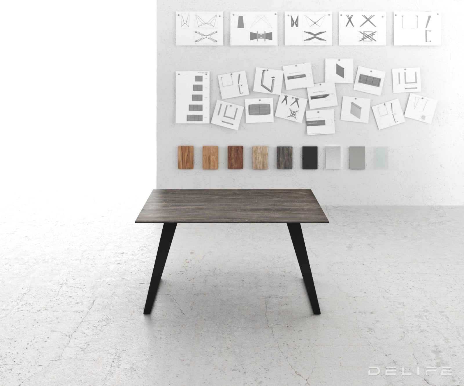 Blagovaonski stol Edge 2, Materijal: Bagrem