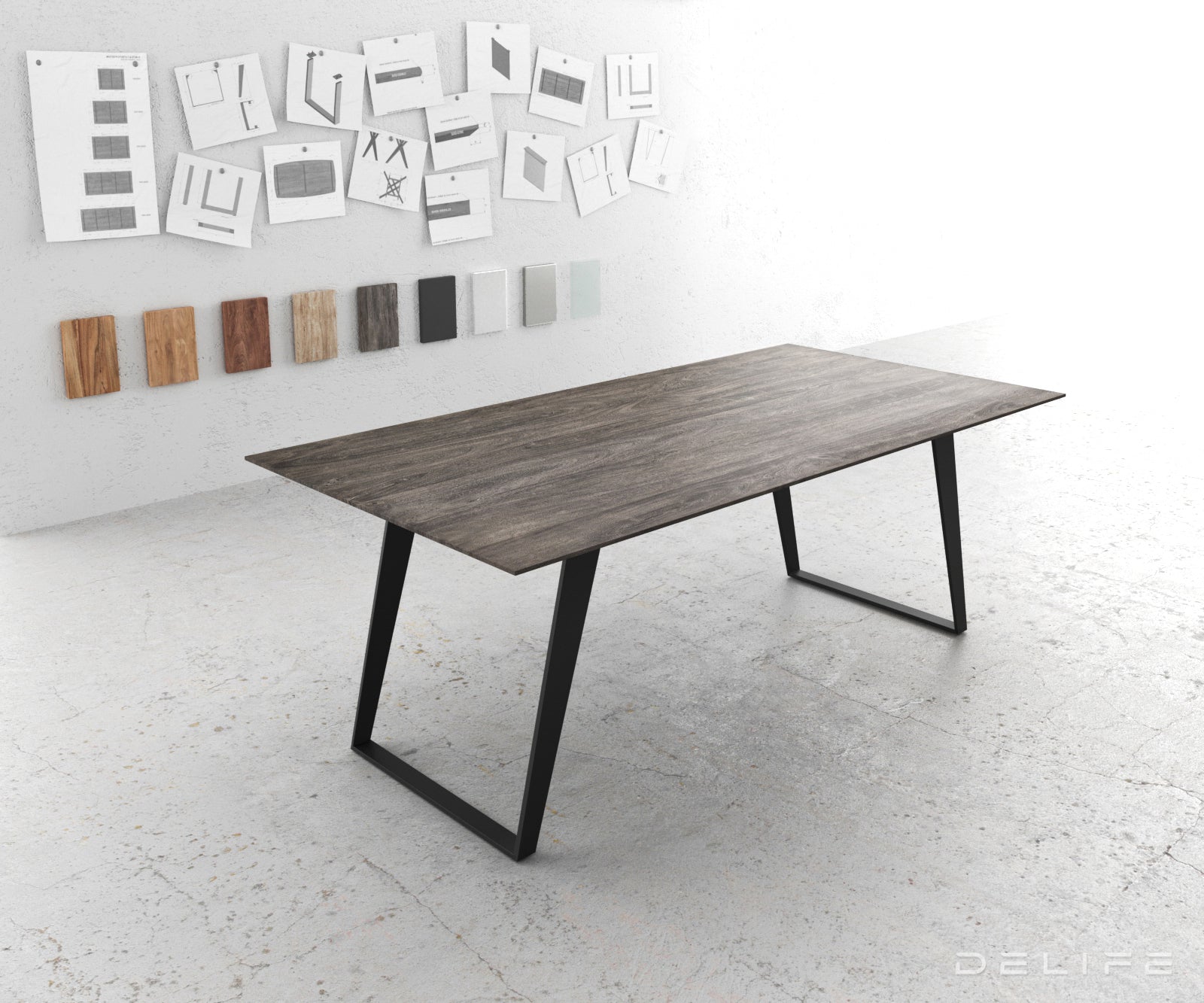 Blagovaonski stol Edge 2, Materijal: Bagrem