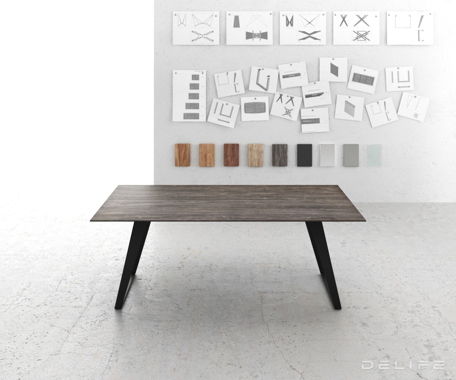 Blagovaonski stol Edge 2, Materijal: Bagrem