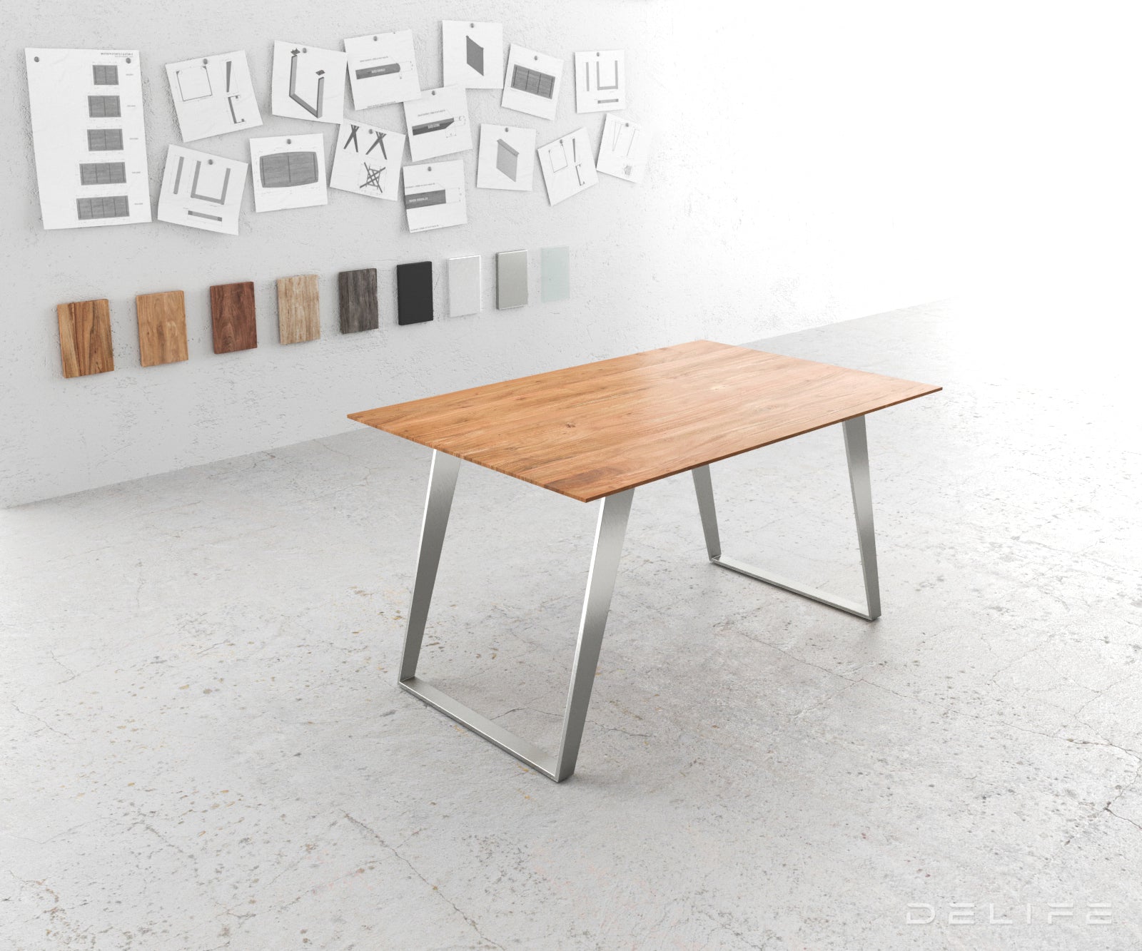 Blagovaonski stol Edge 2, Materijal: Bagrem