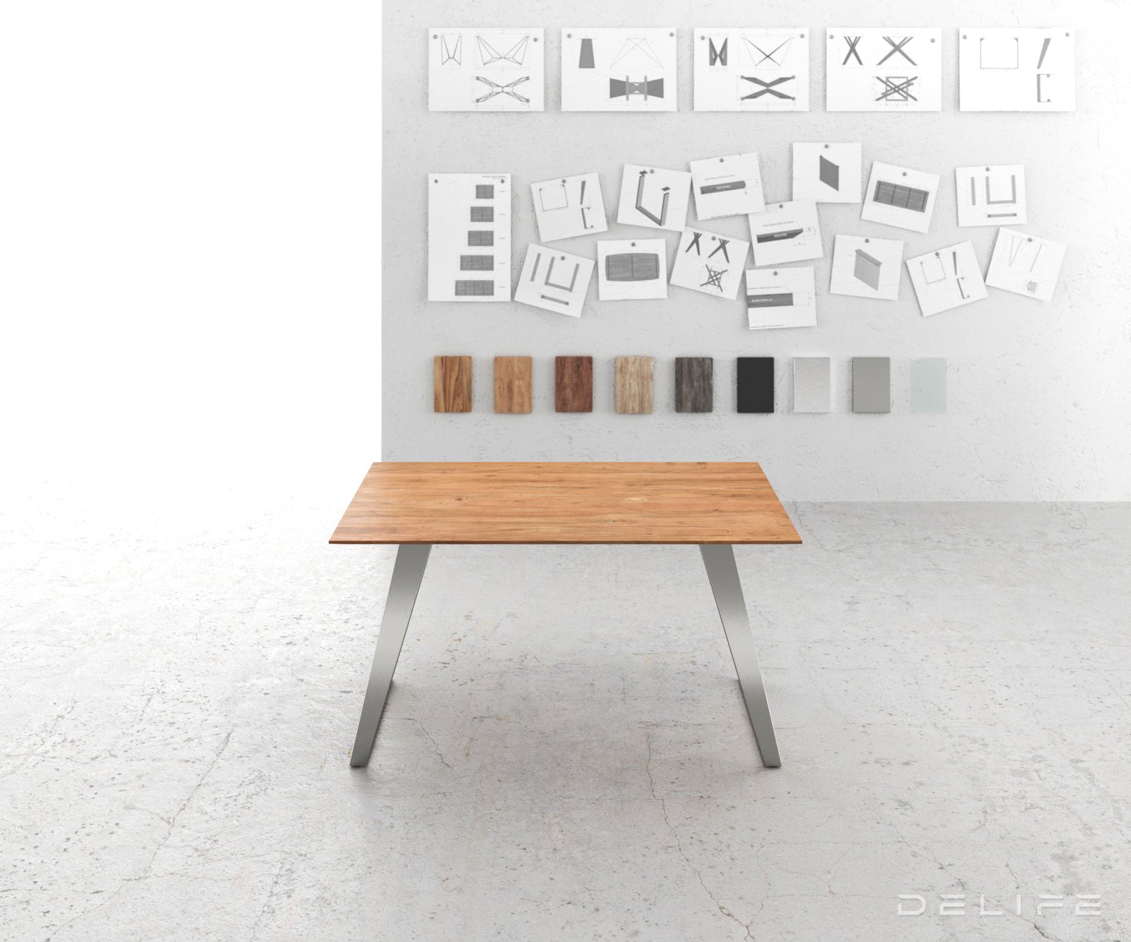 Blagovaonski stol Edge 2, Materijal: Bagrem