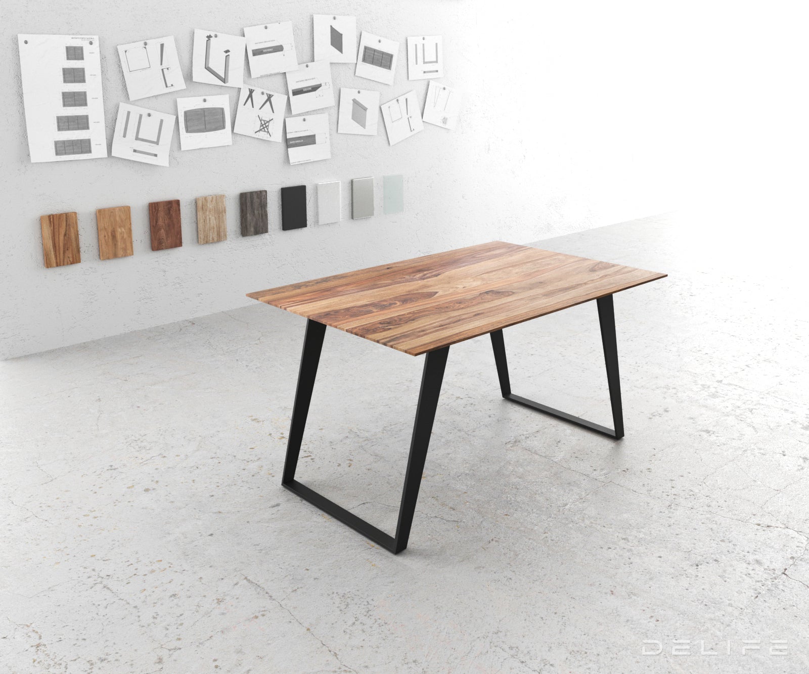 Blagovaonski stol Edge 2, Materijal: Bagrem