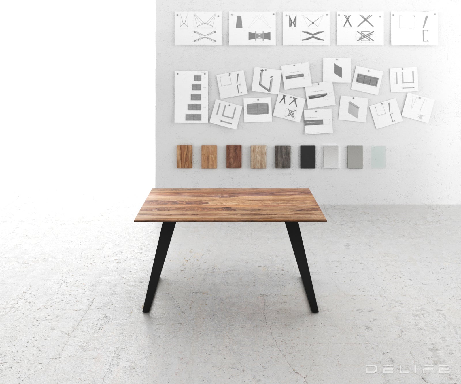 Blagovaonski stol Edge 2, Materijal: Bagrem