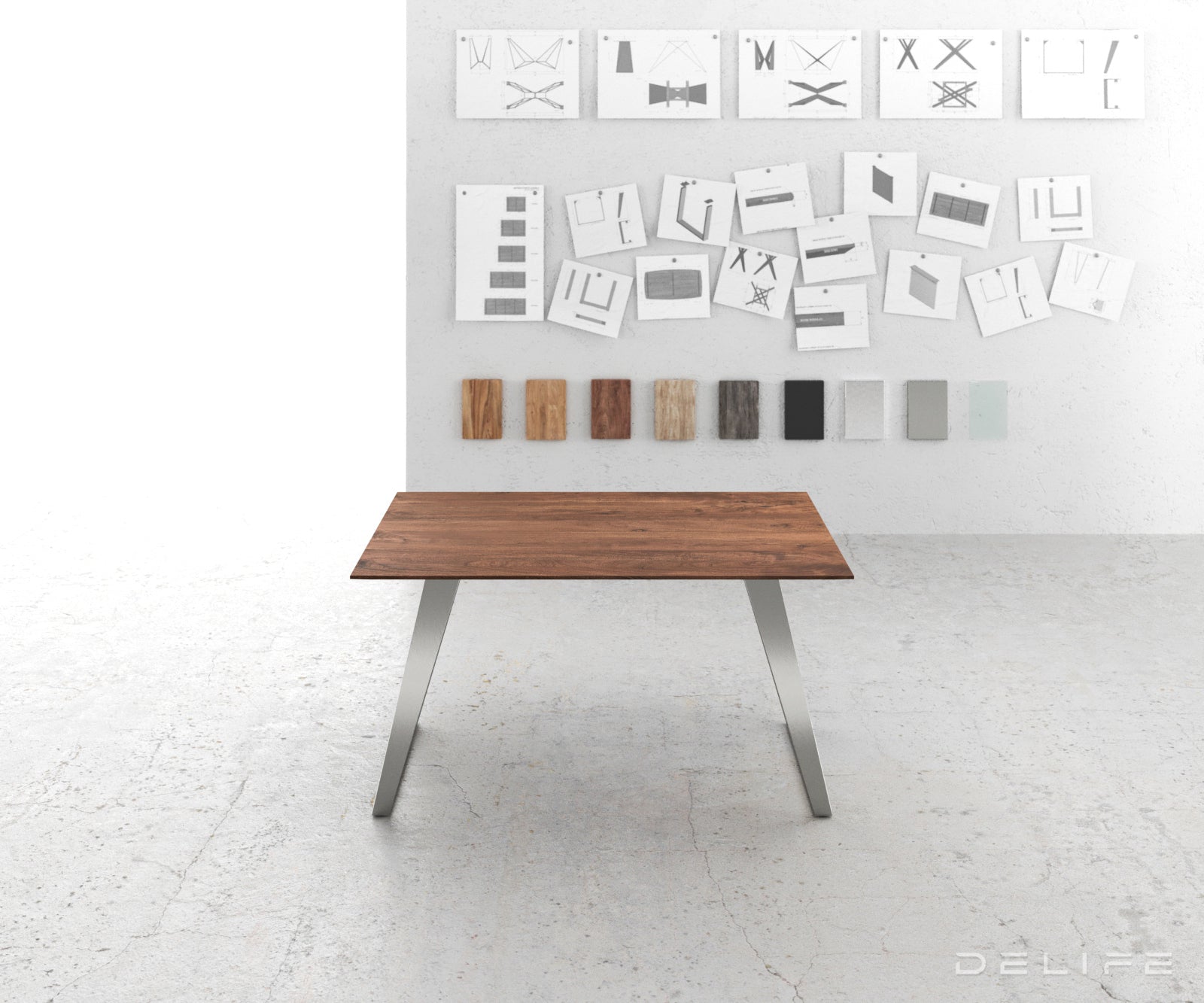 Blagovaonski stol Edge 2, Materijal: Bagrem