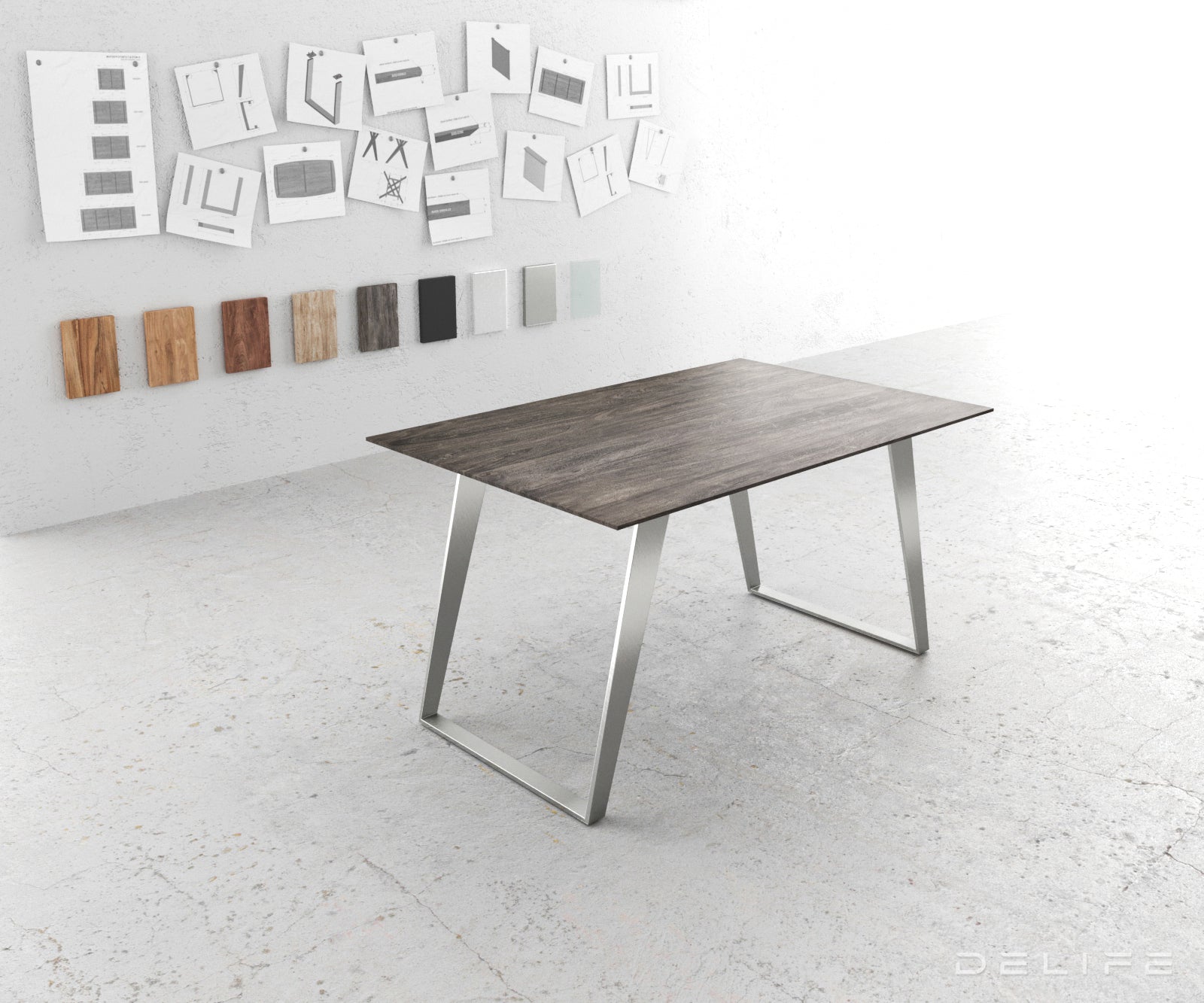 Blagovaonski stol Edge 2, Materijal: Bagrem