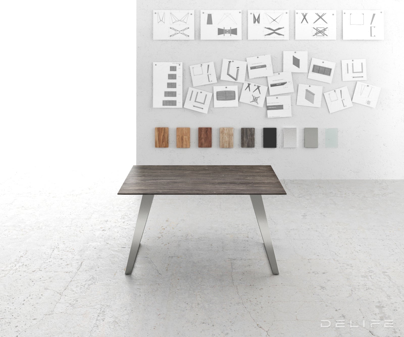 Blagovaonski stol Edge 2, Materijal: Bagrem