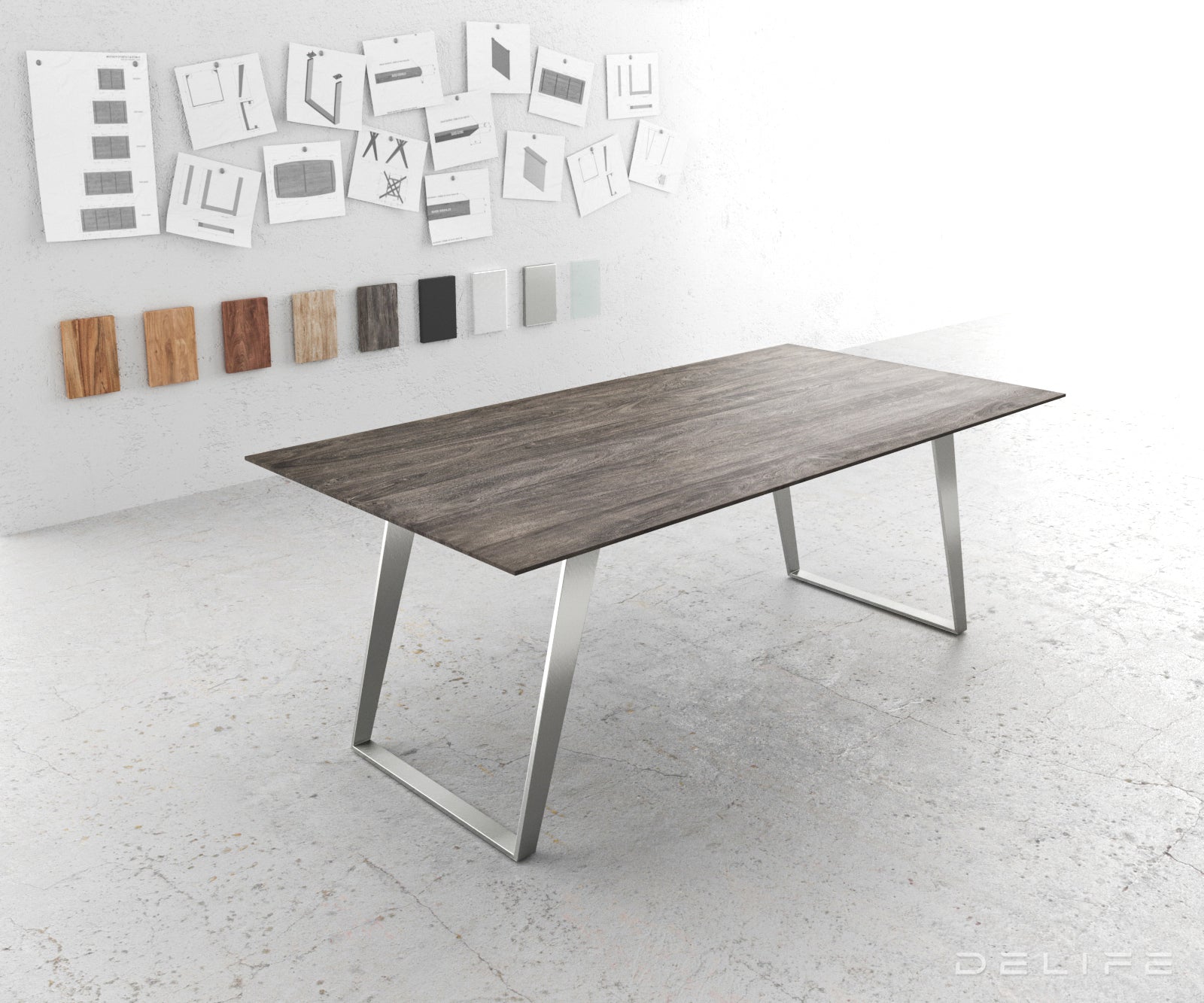 Blagovaonski stol Edge 2, Materijal: Bagrem