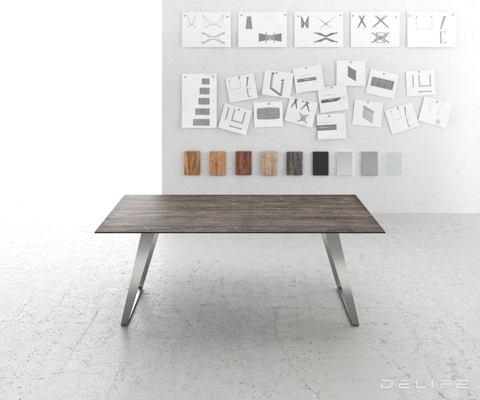 Blagovaonski stol Edge 2, Materijal: Bagrem