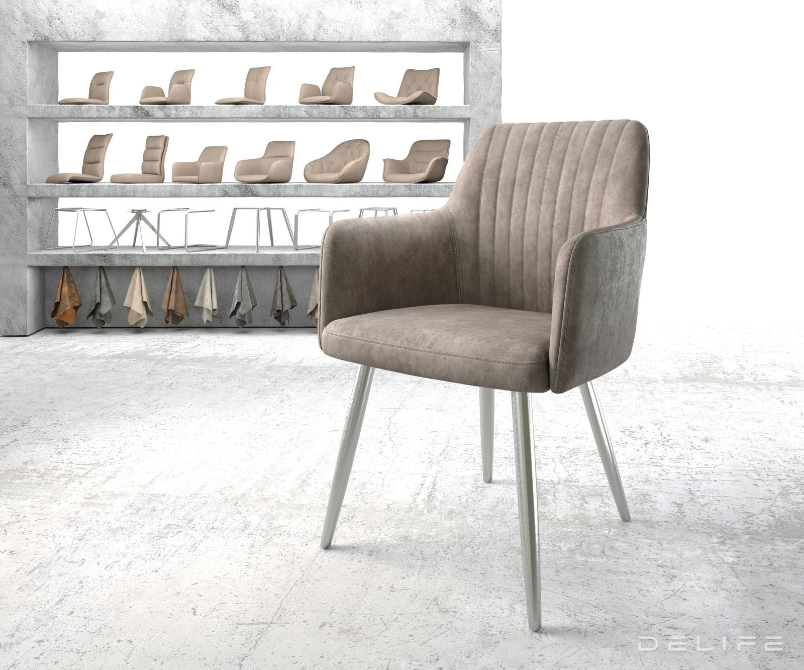 Blagovaonska stolica Greg, Materijal: Mikrofibra