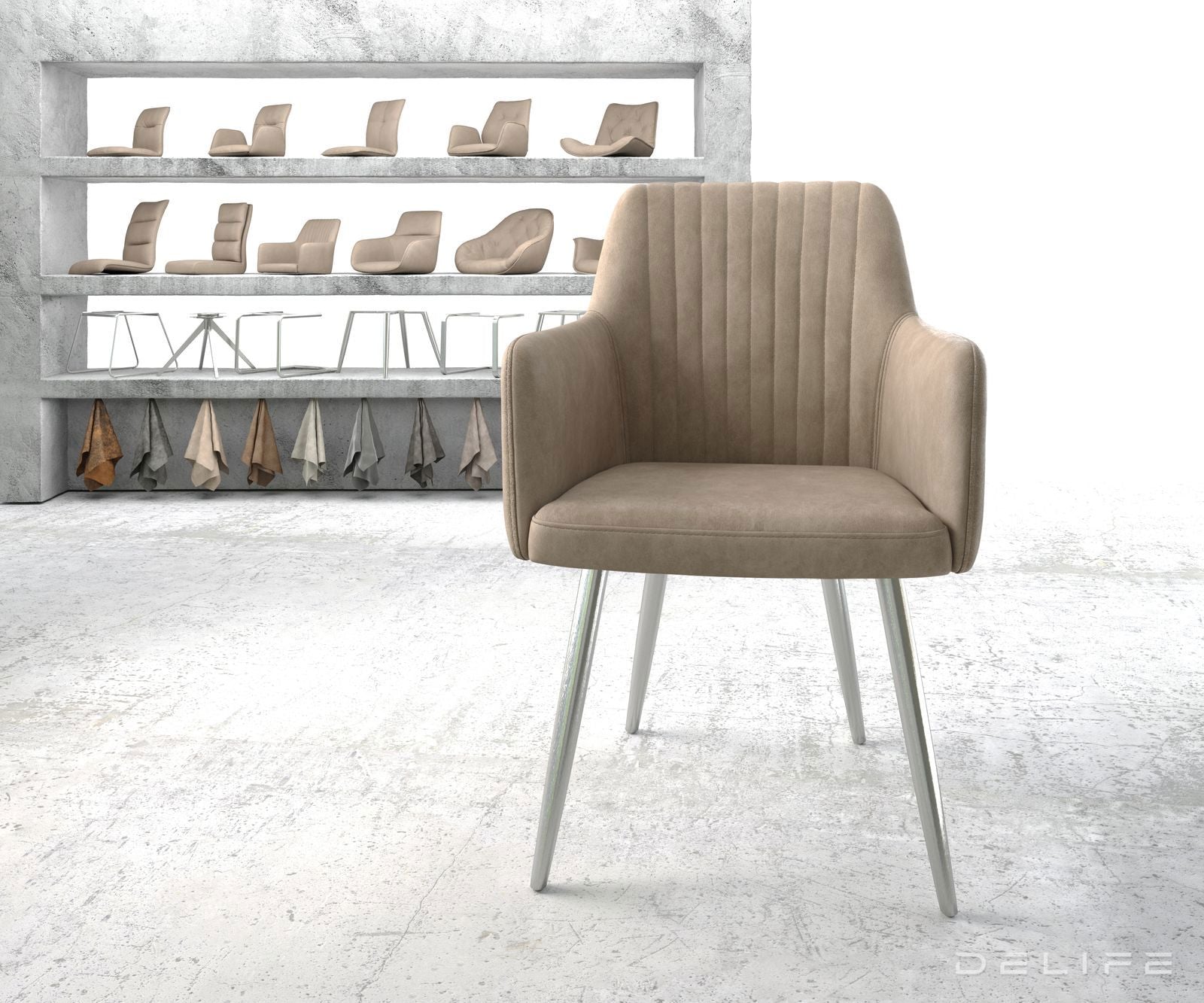 Blagovaonska stolica Greg, Materijal: Mikrofibra