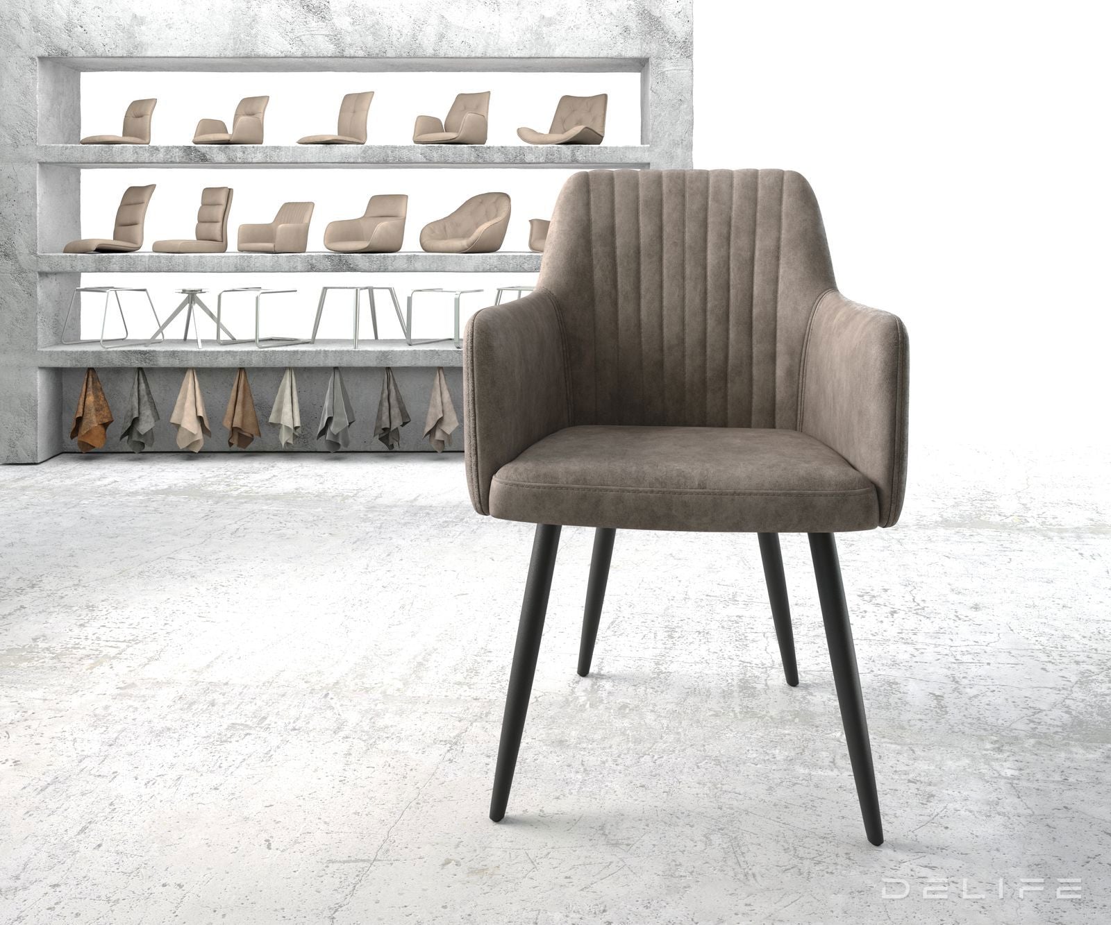 Blagovaonska stolica Greg, Materijal: Mikrofibra