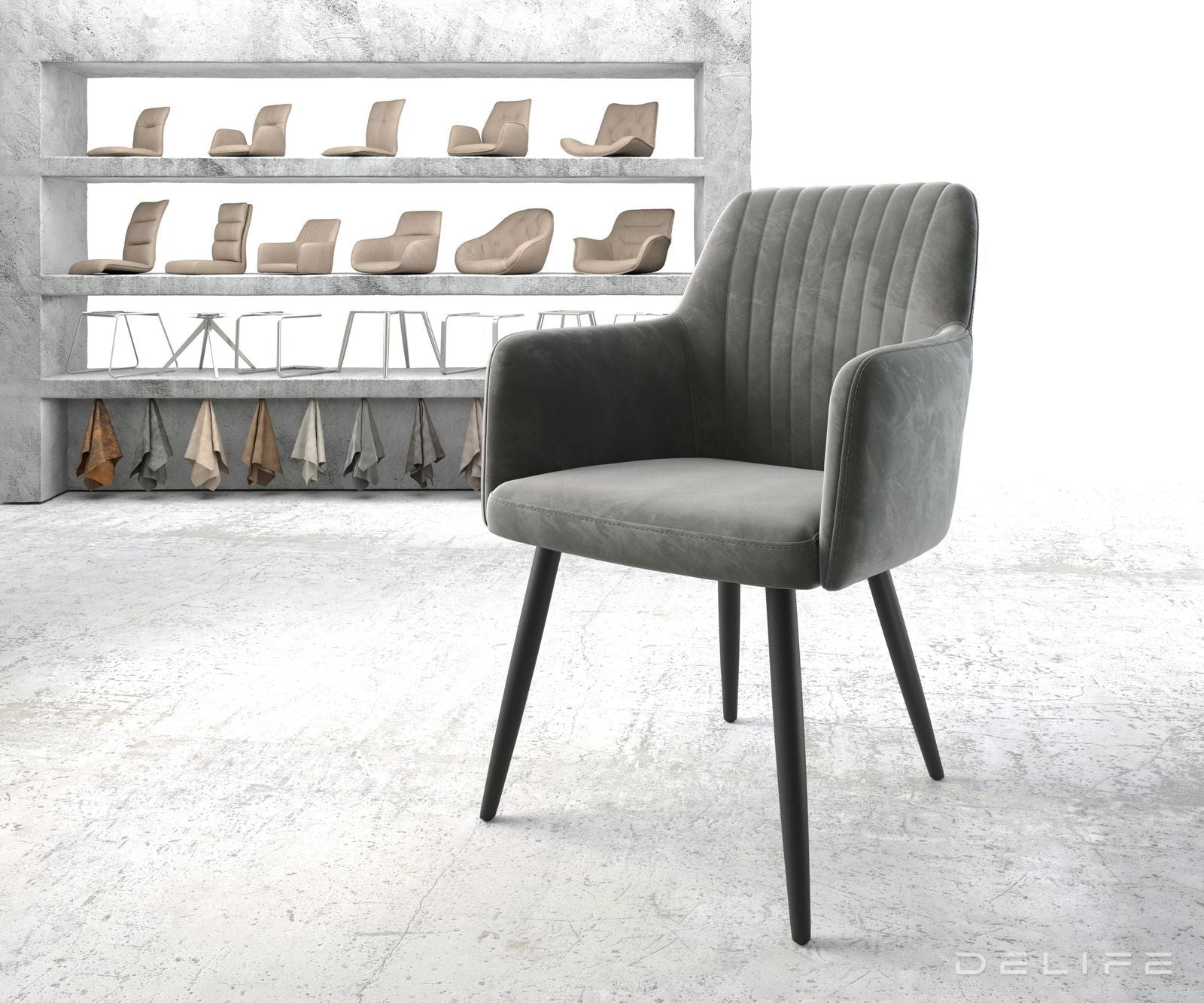 Blagovaonska stolica Greg, Materijal: Baršun