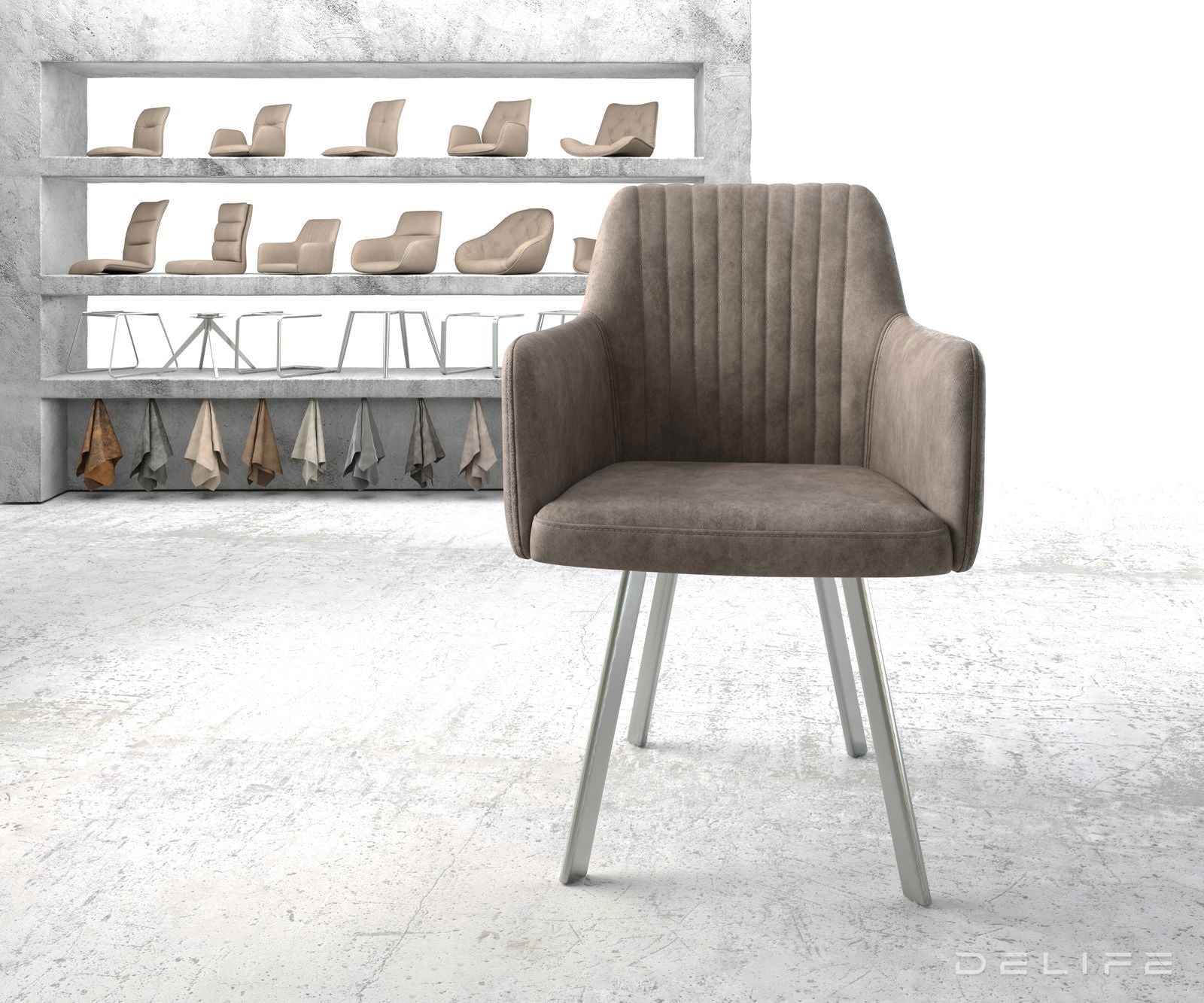 Blagovaonska stolica Greg, Materijal: Mikrofibra