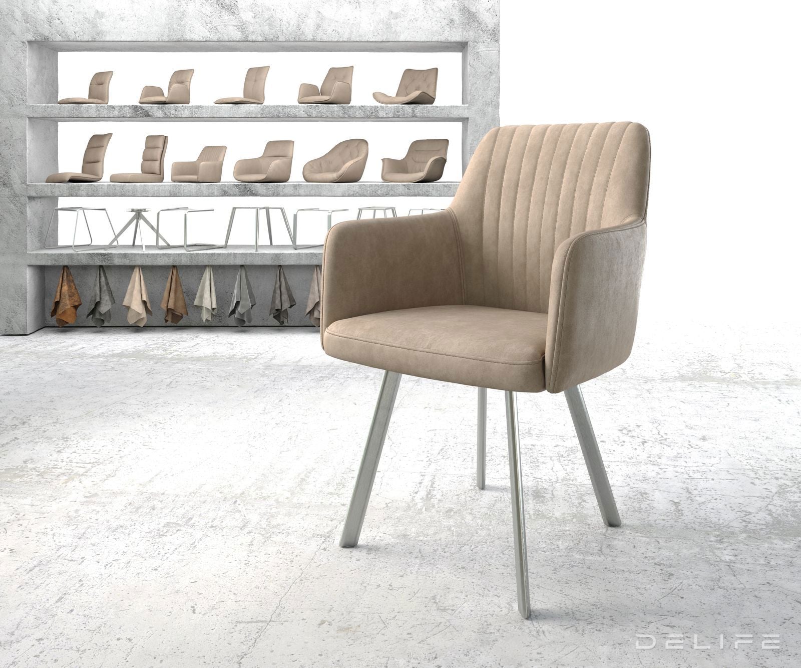 Blagovaonska stolica Greg, Materijal: Mikrofibra