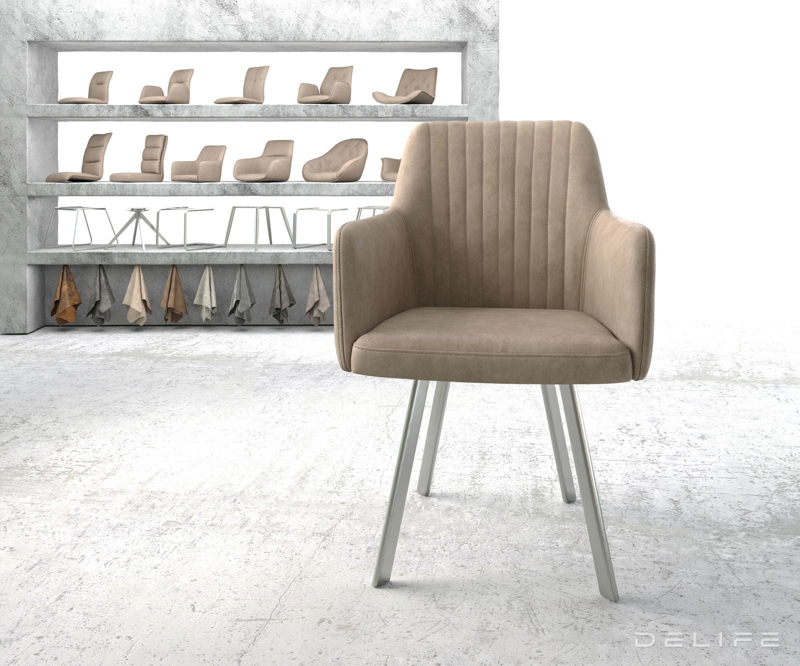 Blagovaonska stolica Greg, Materijal: Mikrofibra