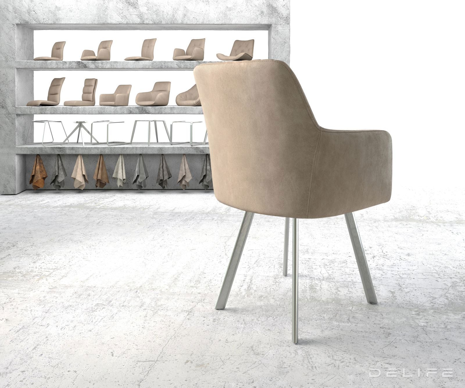 Blagovaonska stolica Greg, Materijal: Mikrofibra