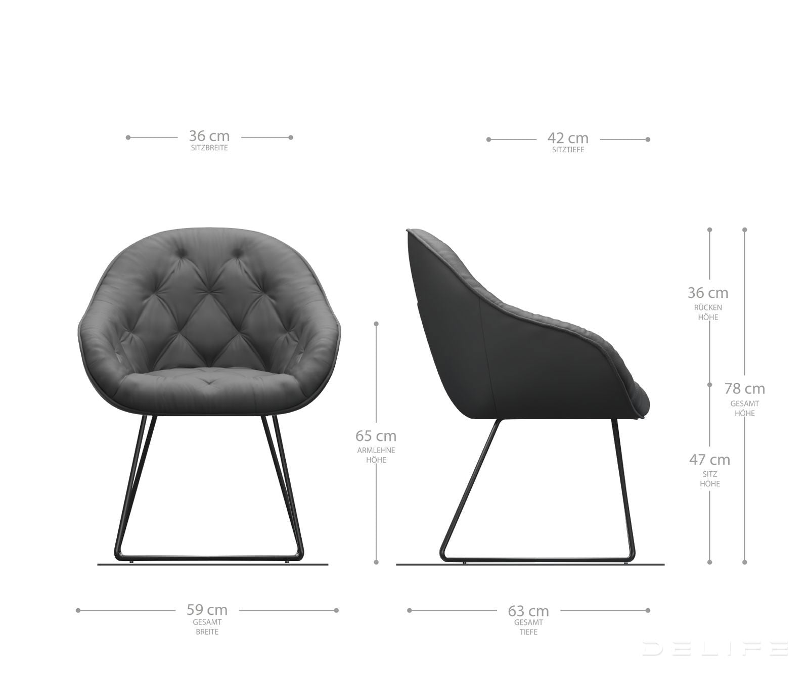 Blagovaonska stolica Gaio, Materijal: Baršun