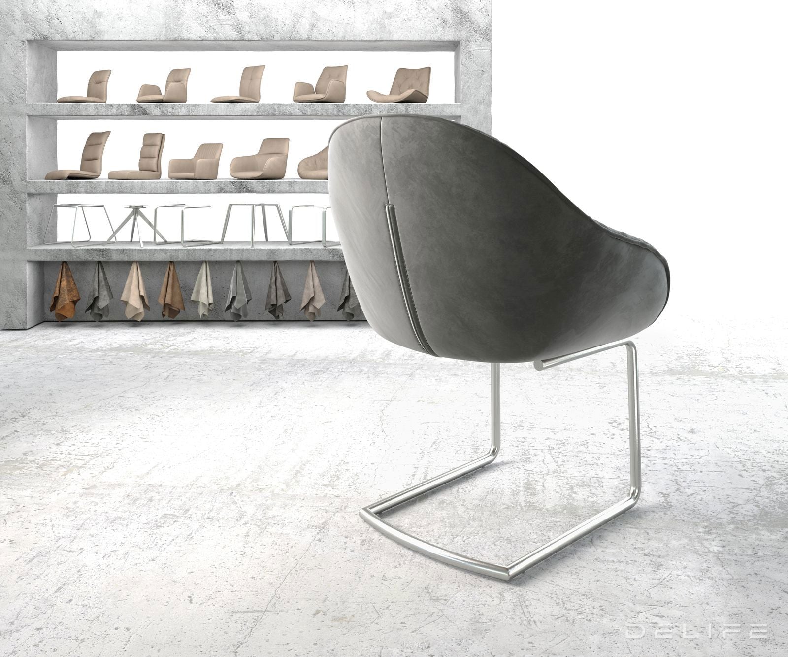 Blagovaonska stolica Gaio, Materijal: Baršun