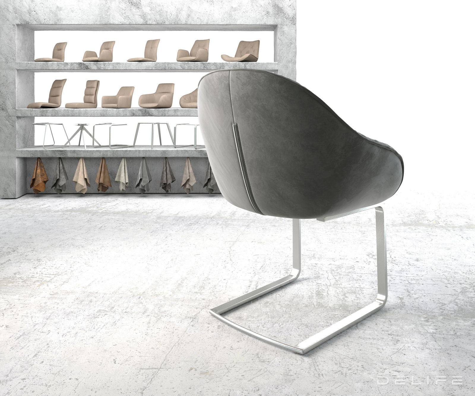 Blagovaonska stolica Gaio, Materijal: Baršun