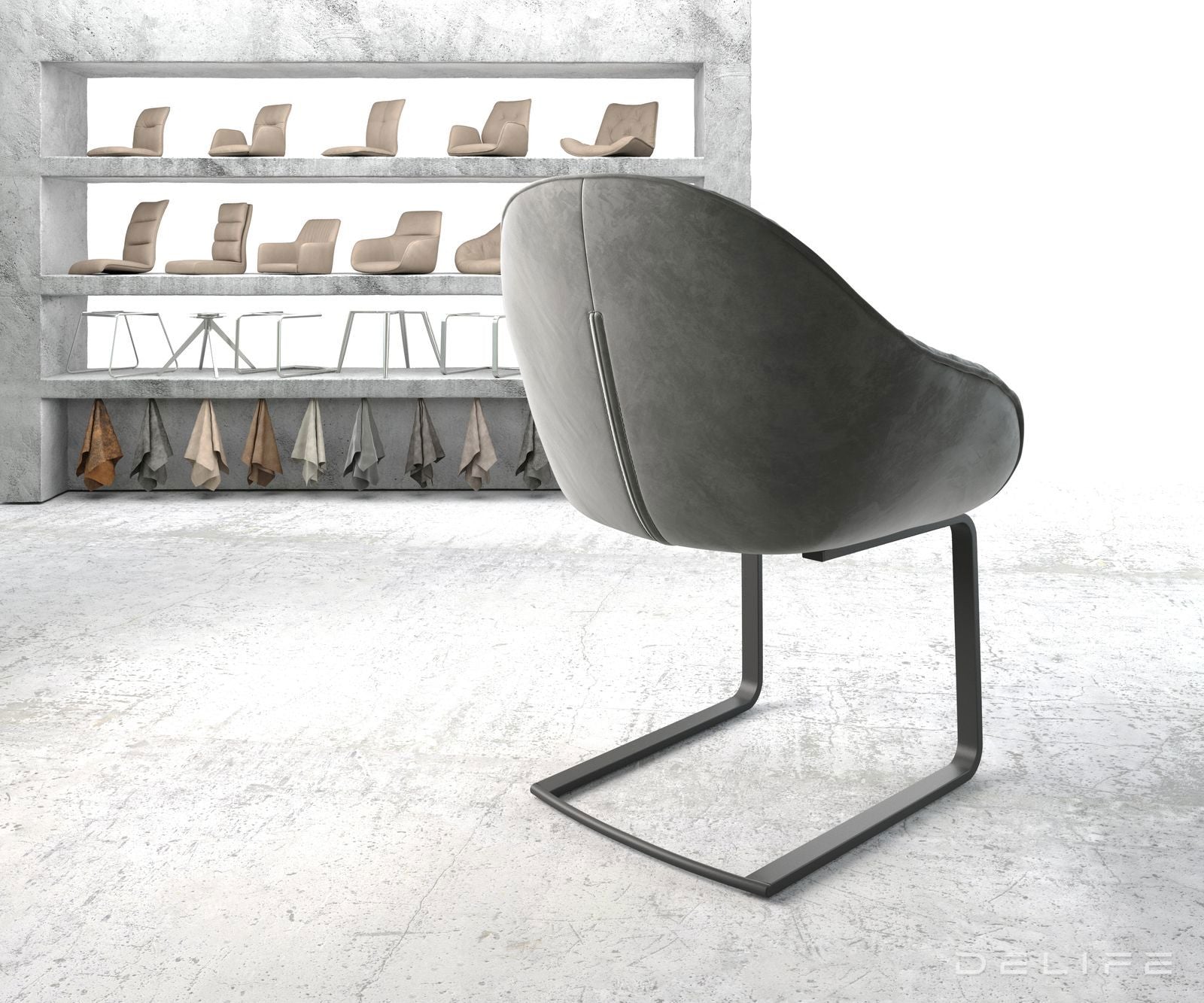 Blagovaonska stolica Gaio, Materijal: Baršun