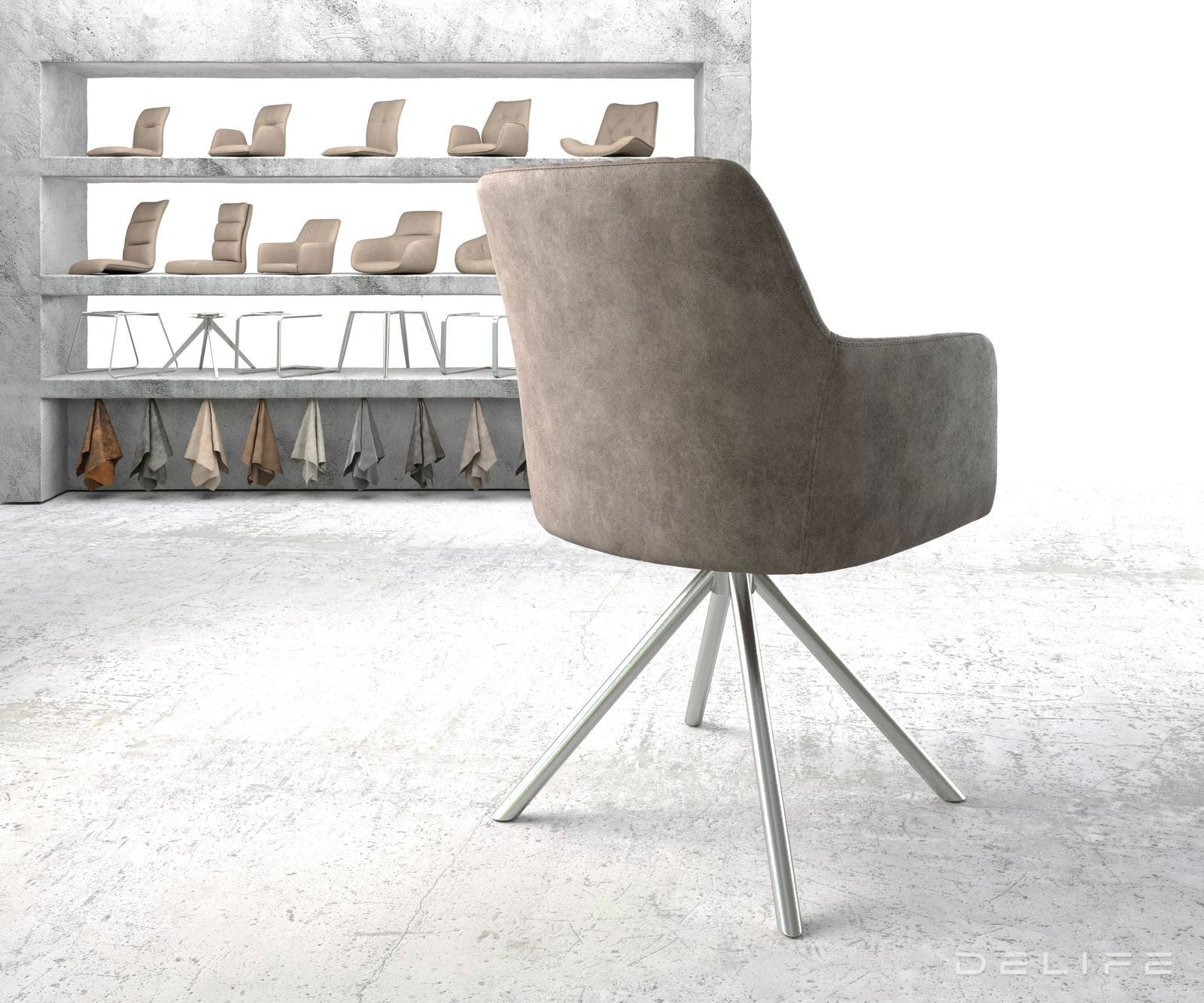 Blagovaonska stolica Greg, Materijal: Mikrofibra