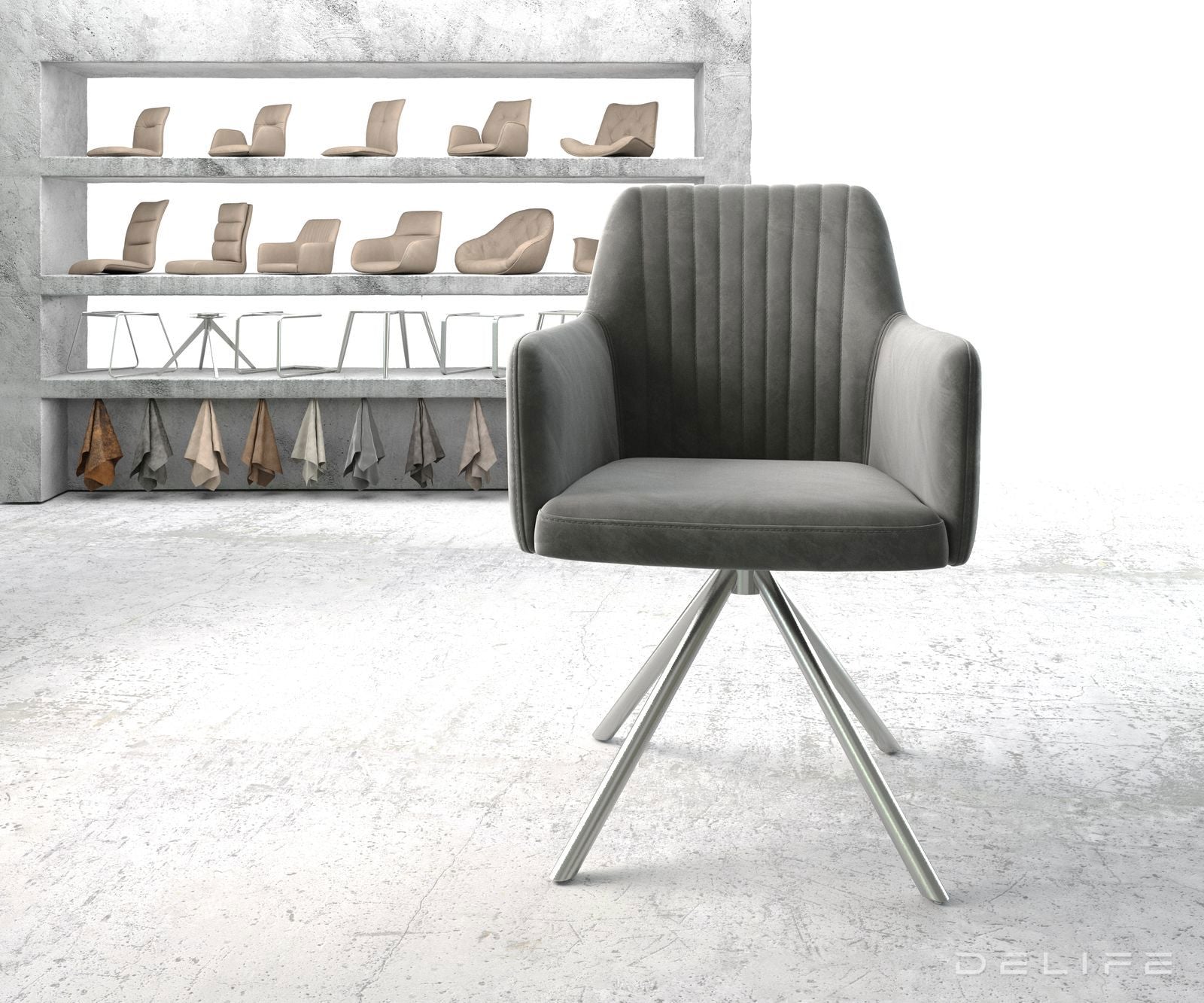 Blagovaonska stolica Greg, Materijal: Baršun