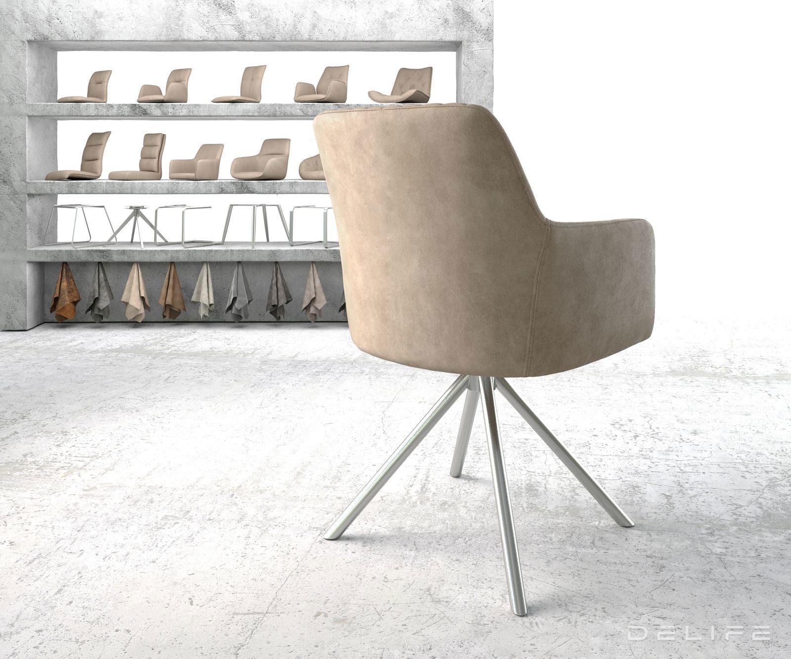 Blagovaonska stolica Greg, Materijal: Mikrofibra