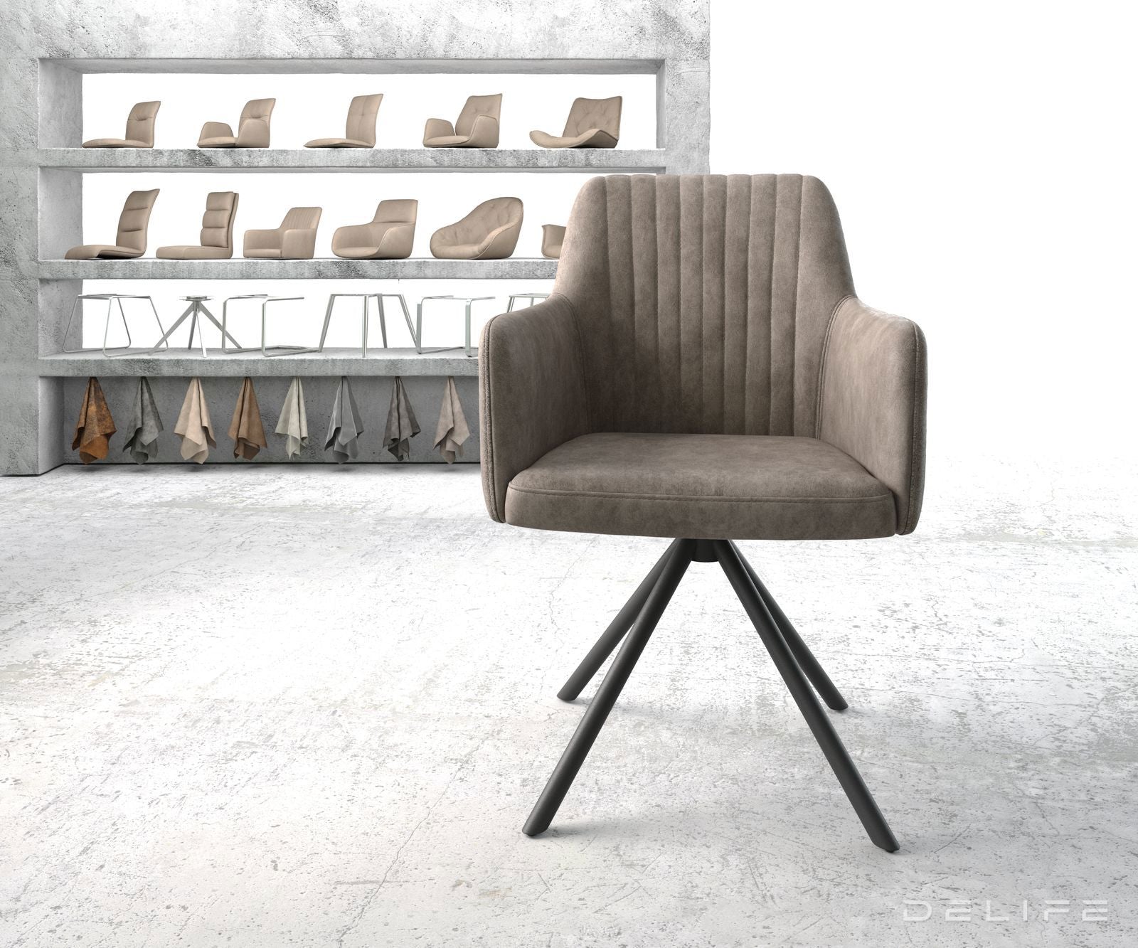 Blagovaonska stolica Greg, Materijal: Mikrofibra