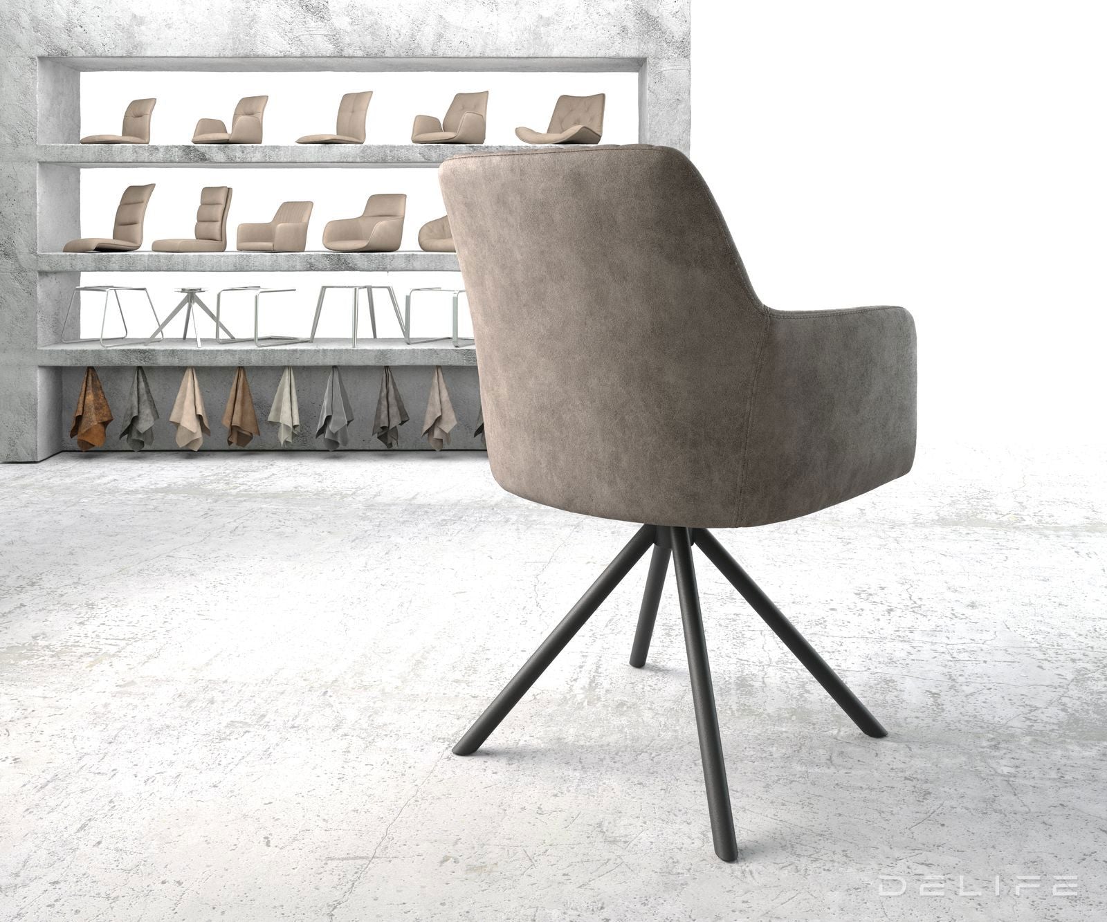 Blagovaonska stolica Greg, Materijal: Mikrofibra