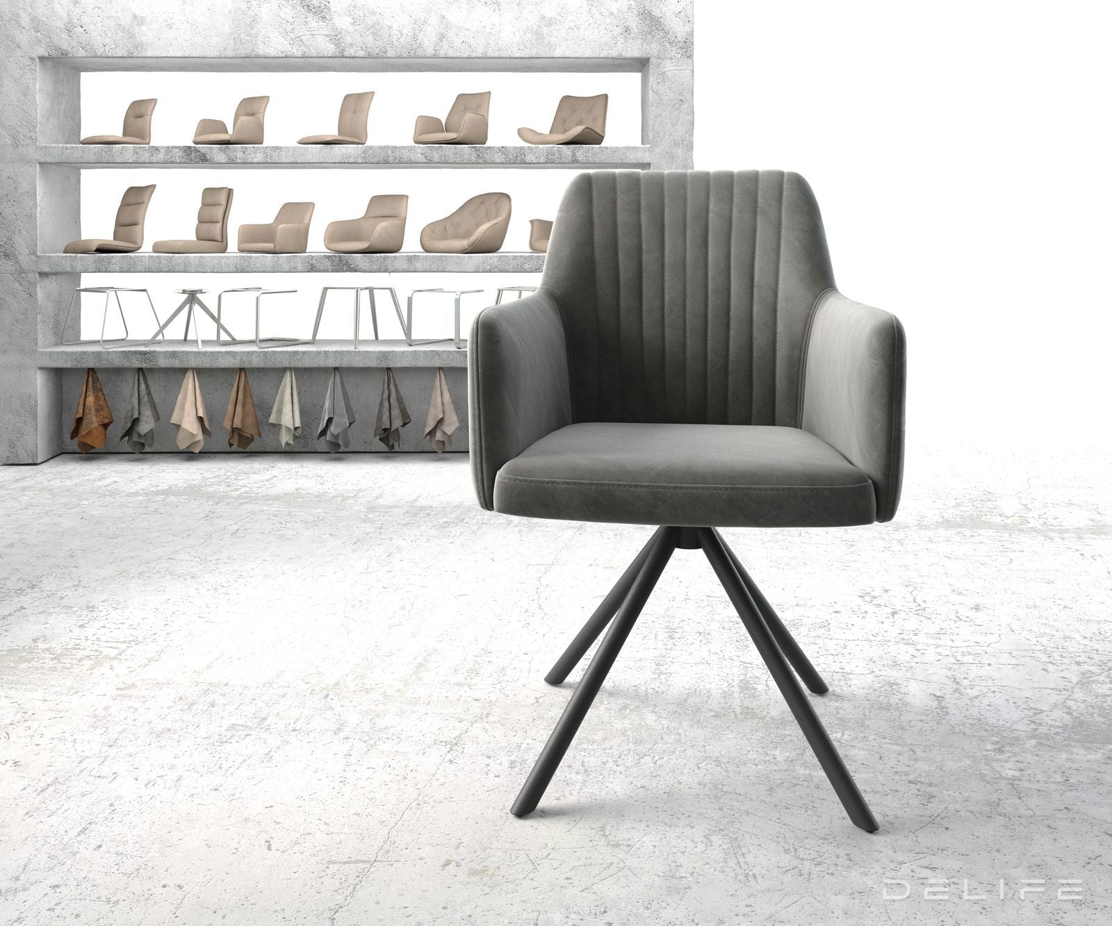 Blagovaonska stolica Greg, Materijal: Baršun