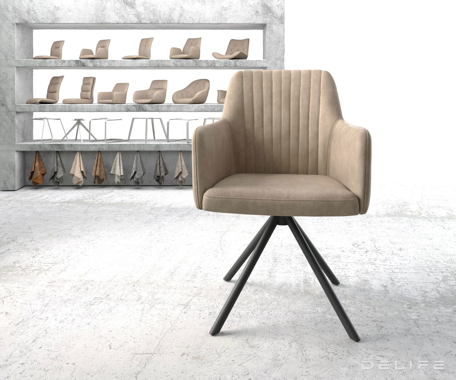 Blagovaonska stolica Greg, Materijal: Mikrofibra