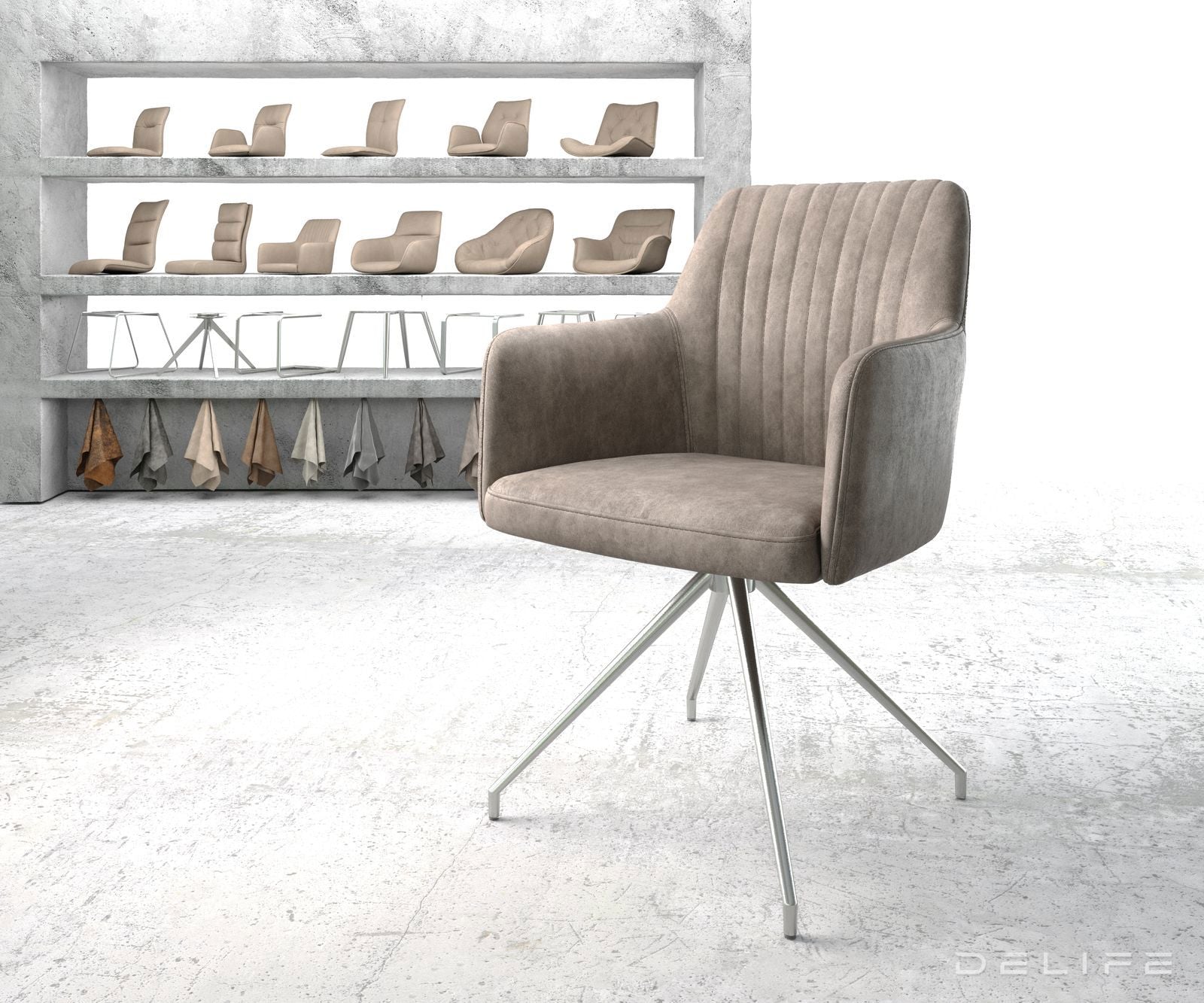 Blagovaonska stolica Greg, Materijal: Mikrofibra