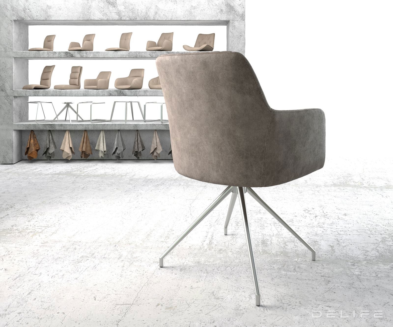 Blagovaonska stolica Greg, Materijal: Mikrofibra