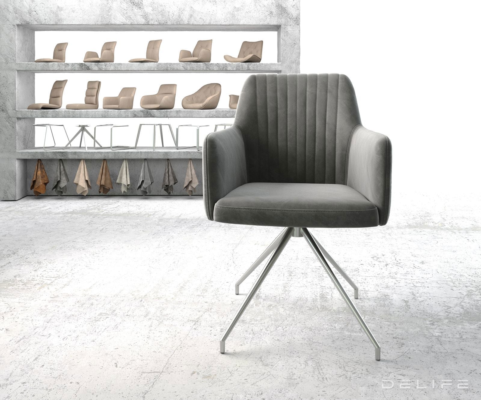 Blagovaonska stolica Greg, Materijal: Baršun