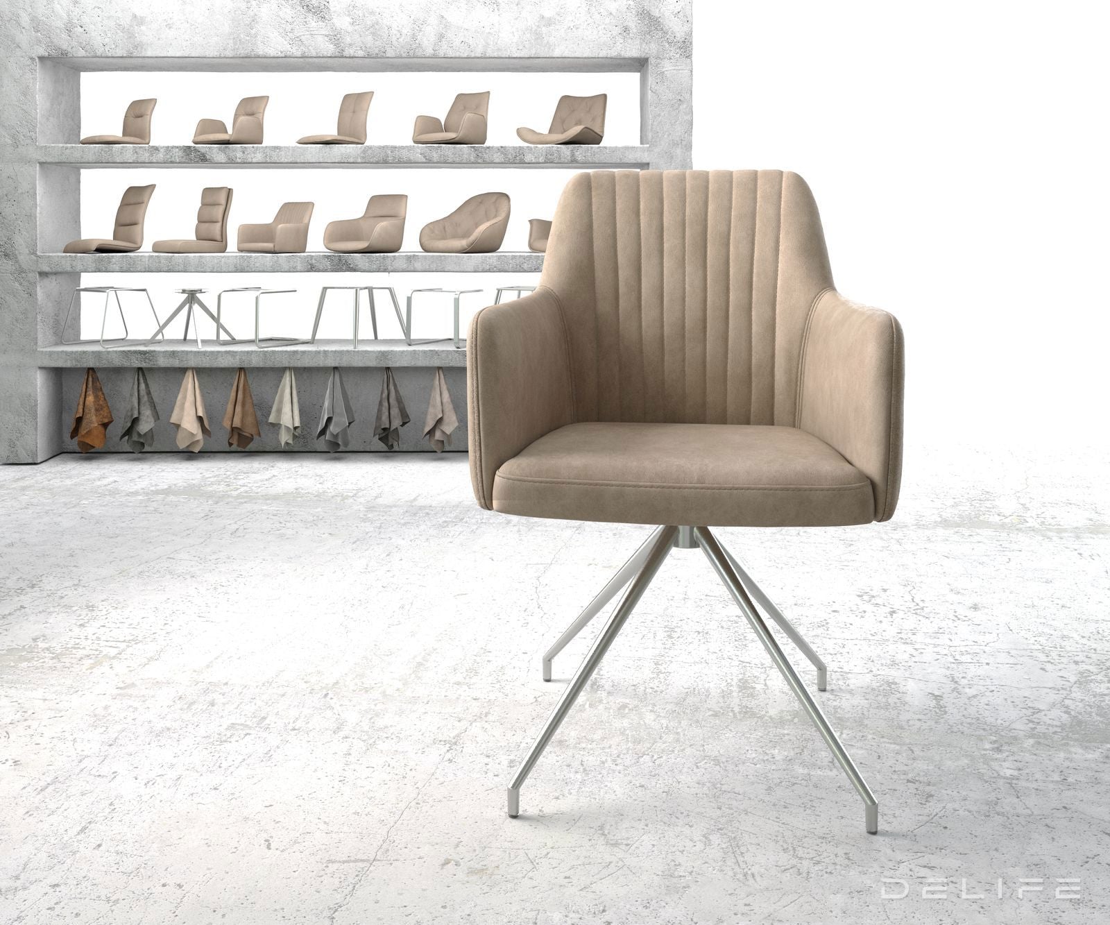 Blagovaonska stolica Greg, Materijal: Mikrofibra