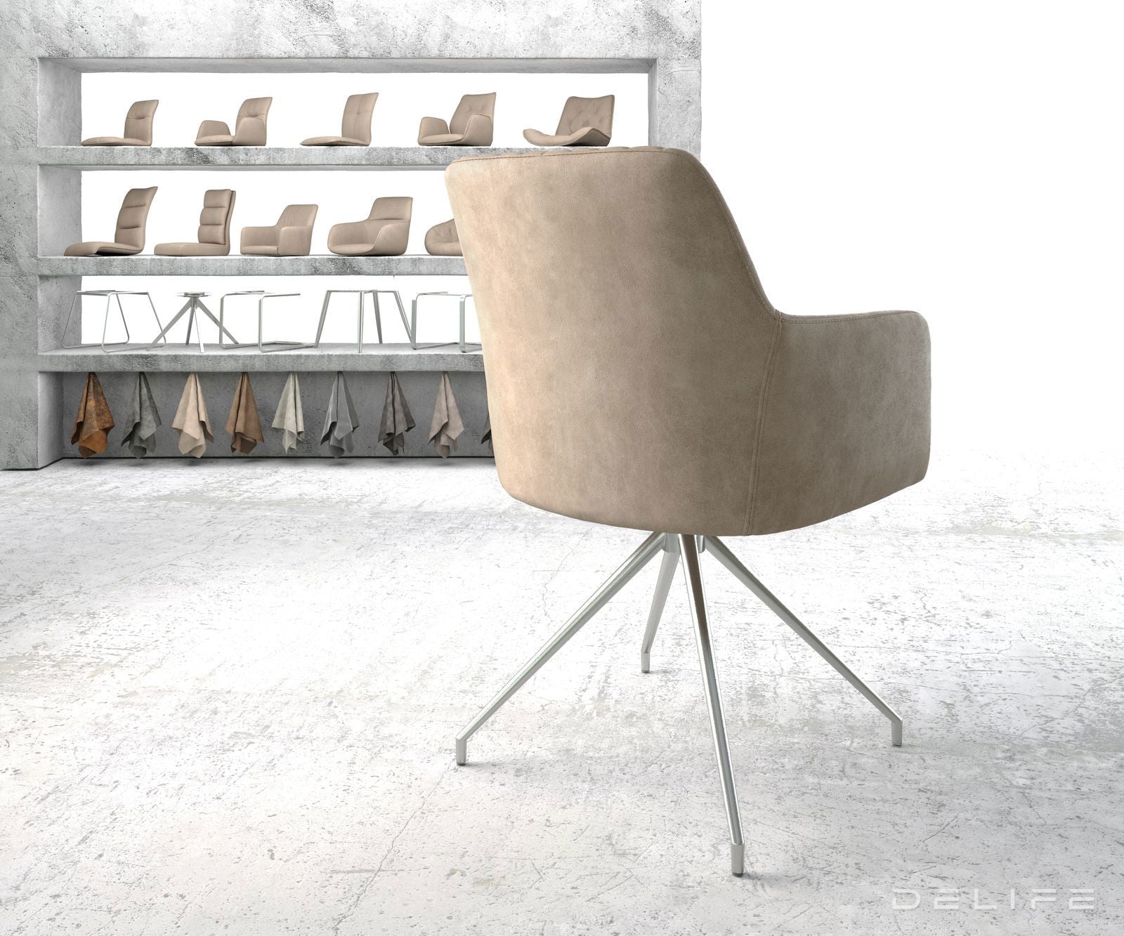 Blagovaonska stolica Greg, Materijal: Mikrofibra