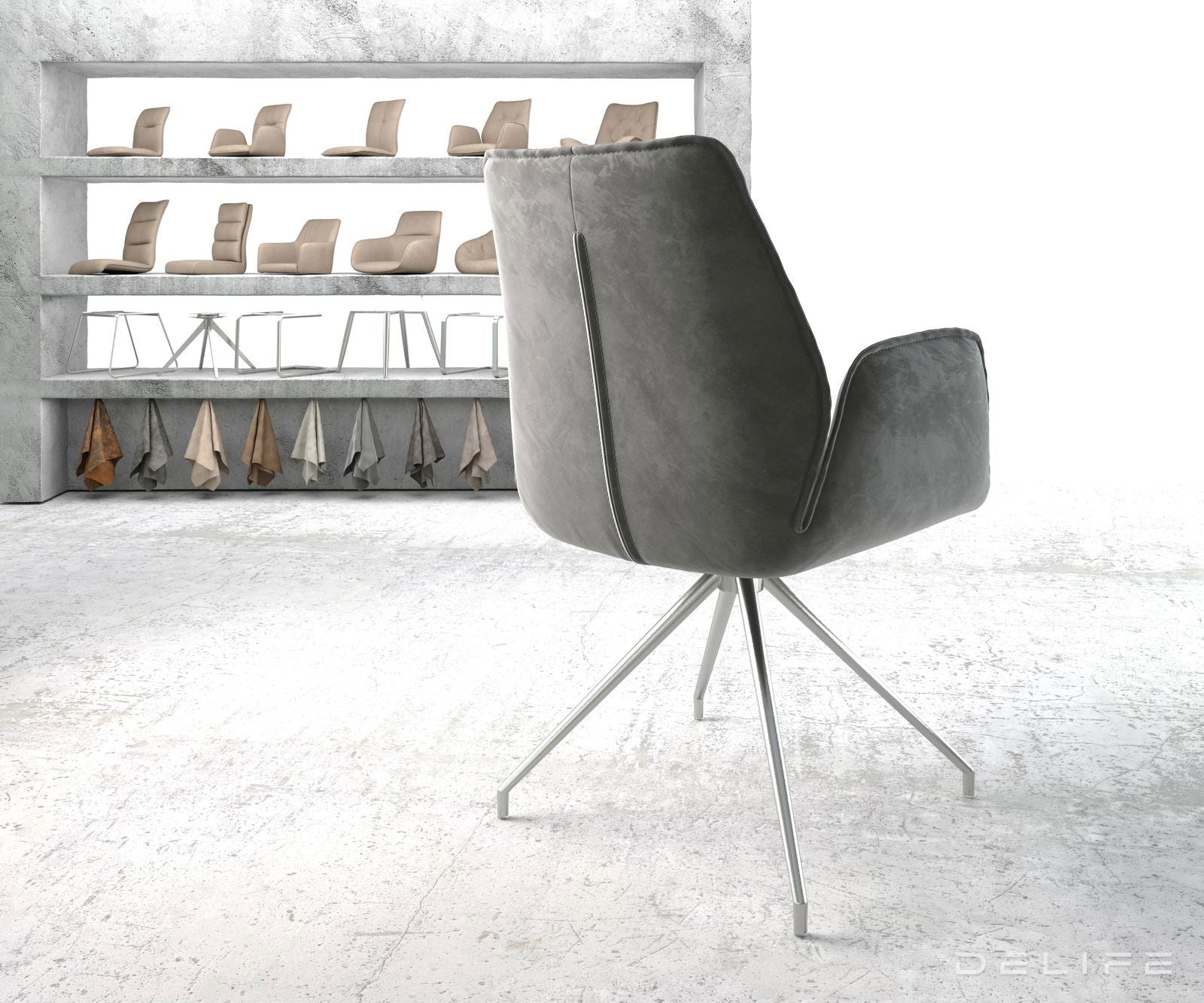 Blagovaonska stolica Zoa, Materijal: Baršun