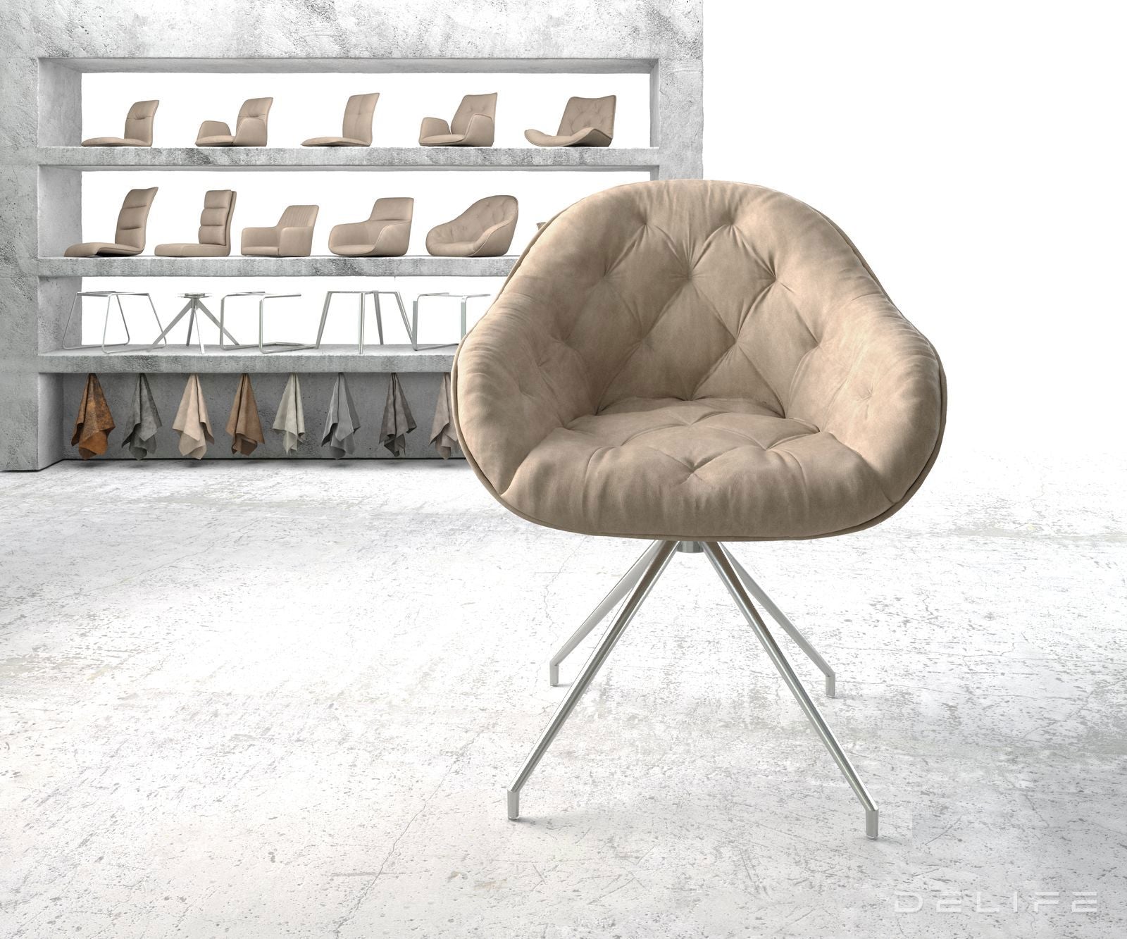 Blagovaonska stolica Gaio, Materijal: Mikrofibra