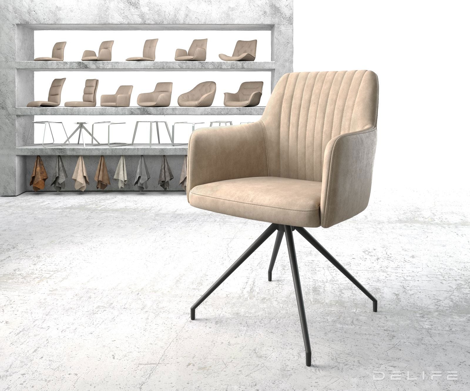 Blagovaonska stolica Greg, Materijal: Mikrofibra