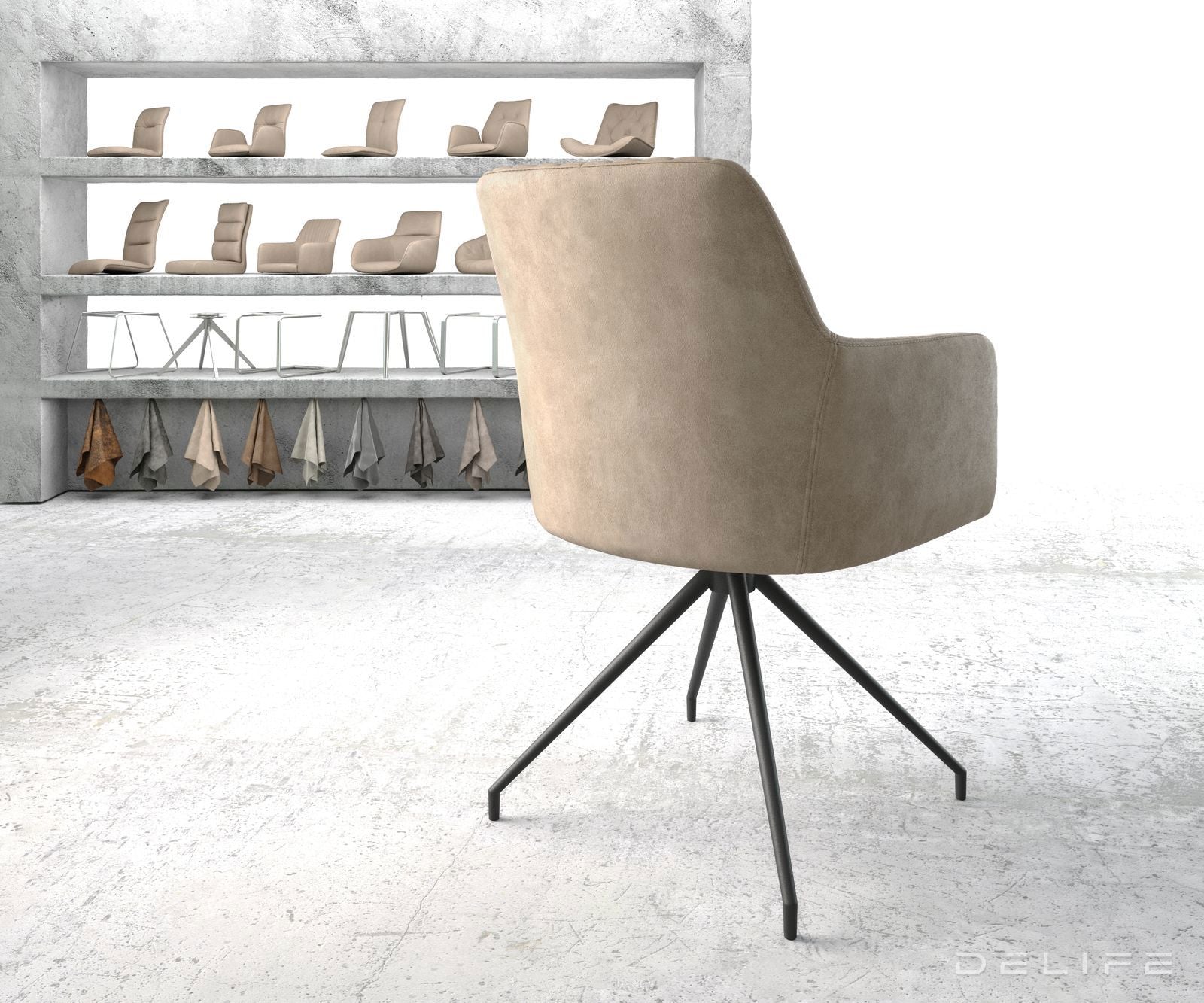 Blagovaonska stolica Greg, Materijal: Mikrofibra