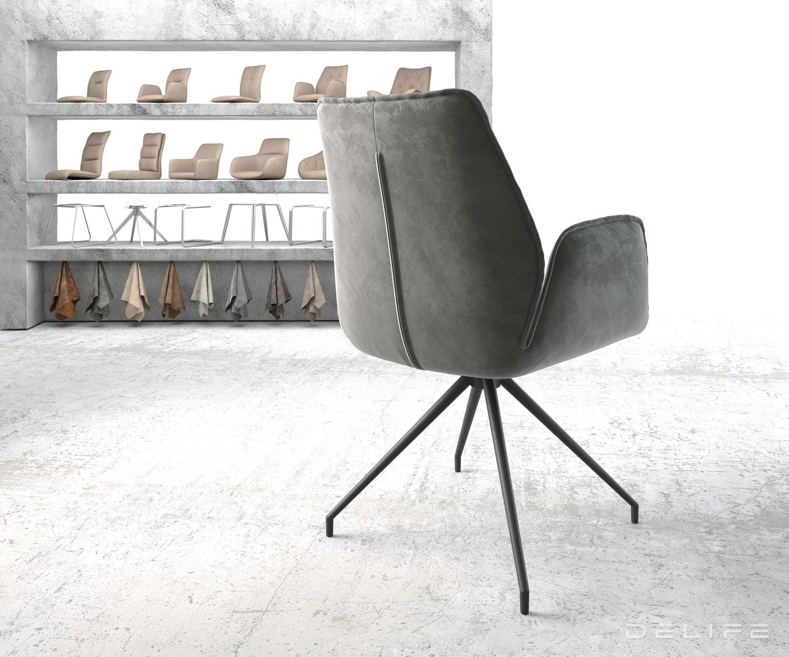 Blagovaonska stolica Zoa, Materijal: Baršun