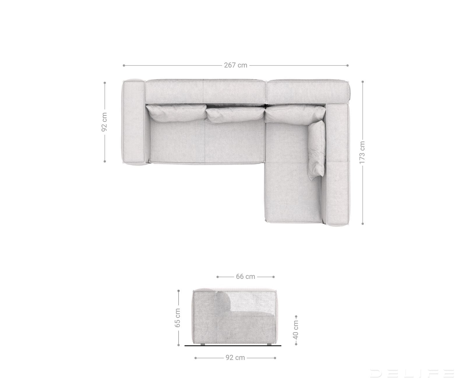 Kutna garnitura Brom 267x173cm, Materijal: Mikrofibra