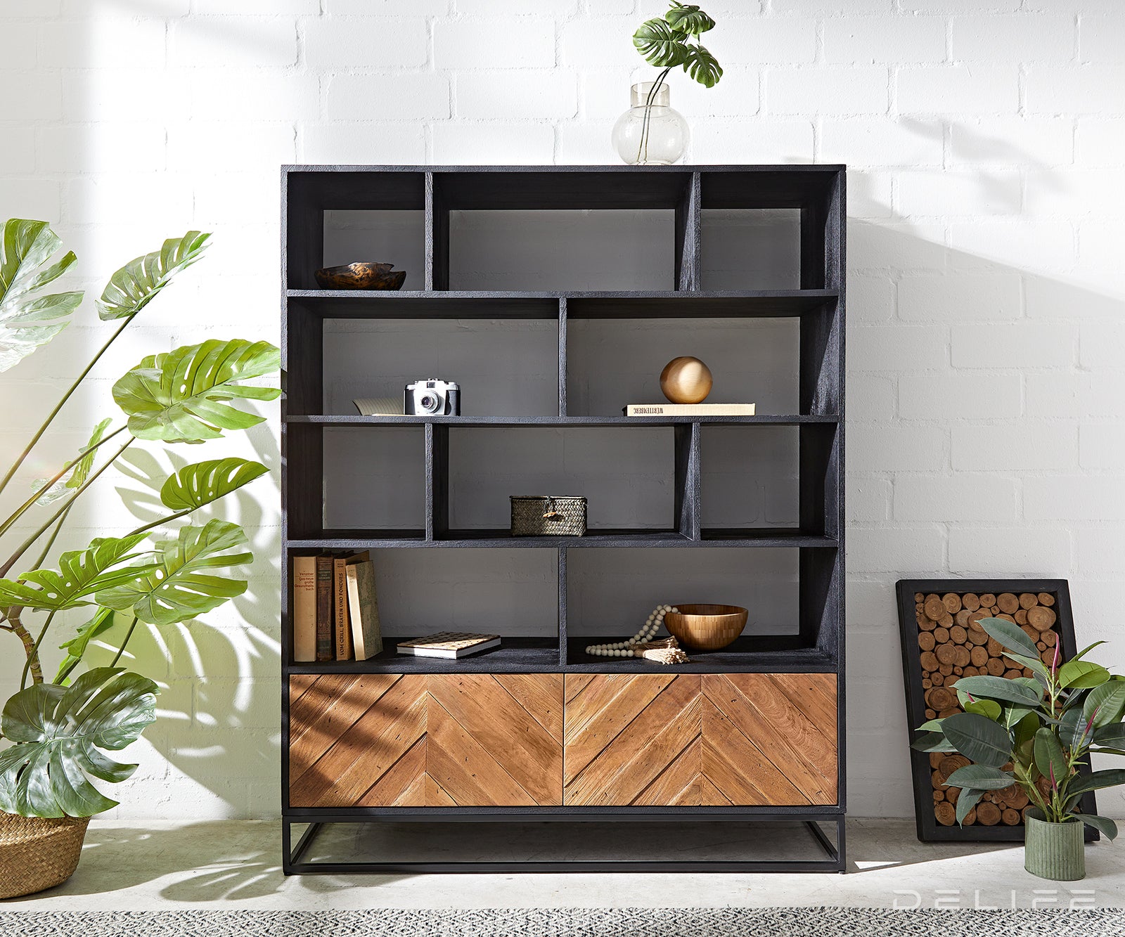 Visoka komoda Famke 120cm, Materijal: Mango