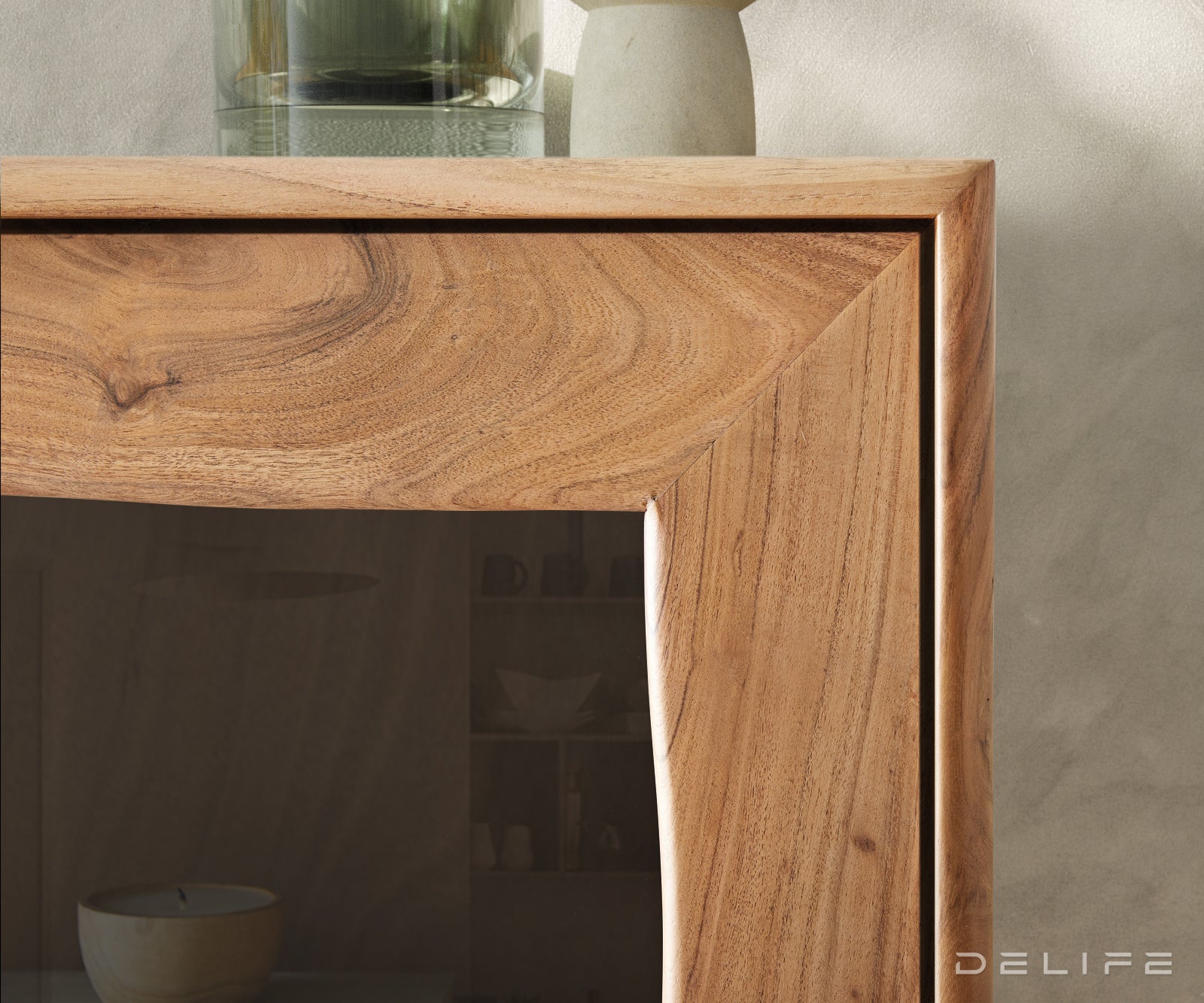 Vitrina Live-Edge 120x190cm, Materijal: Bagrem