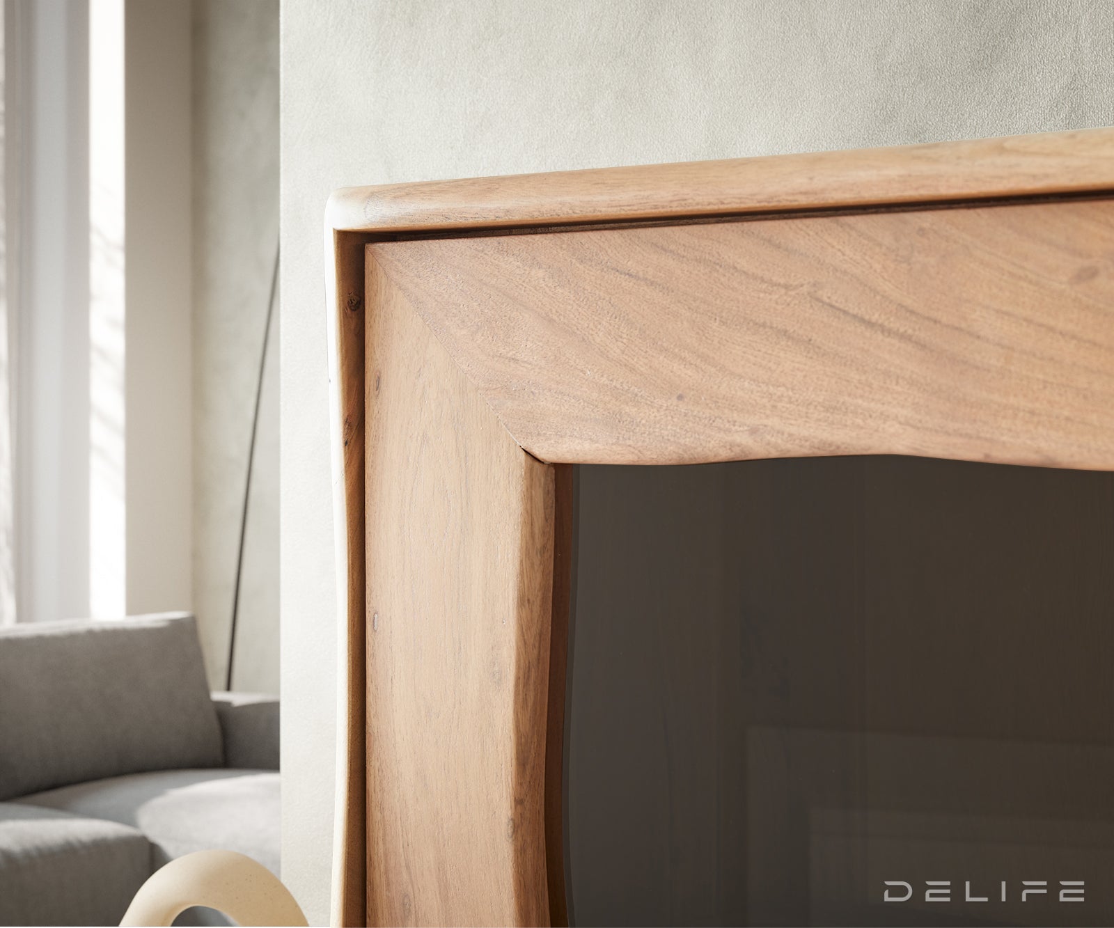 Vitrina Live-Edge 120x190cm, Materijal: Bagrem