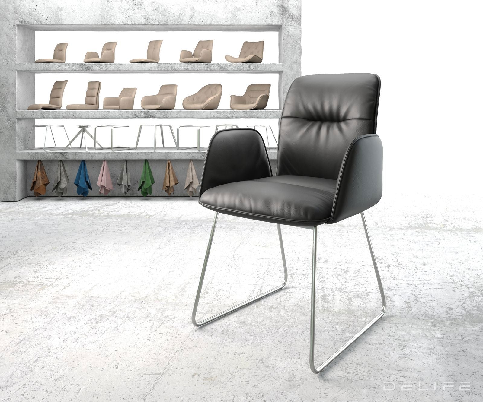 Blagovaonska stolica Vinja, Materijal: Koža