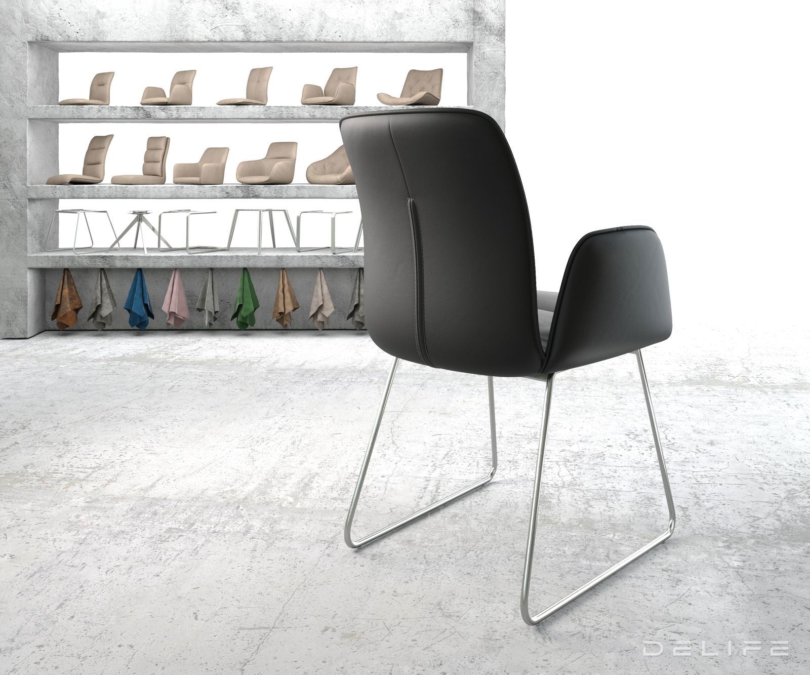 Blagovaonska stolica Vinja, Materijal: Koža