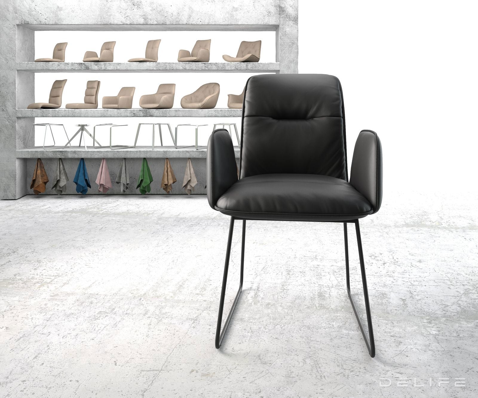 Blagovaonska stolica Vinja, Materijal: Koža