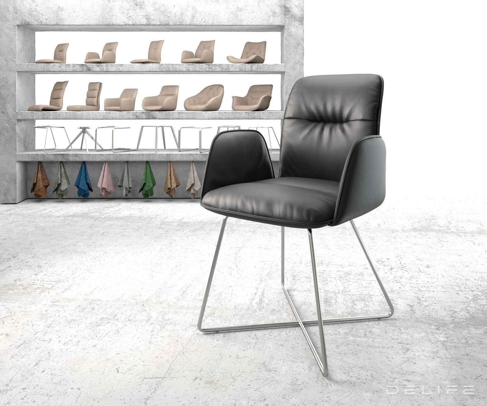 Blagovaonska stolica Vinja, Materijal: Koža